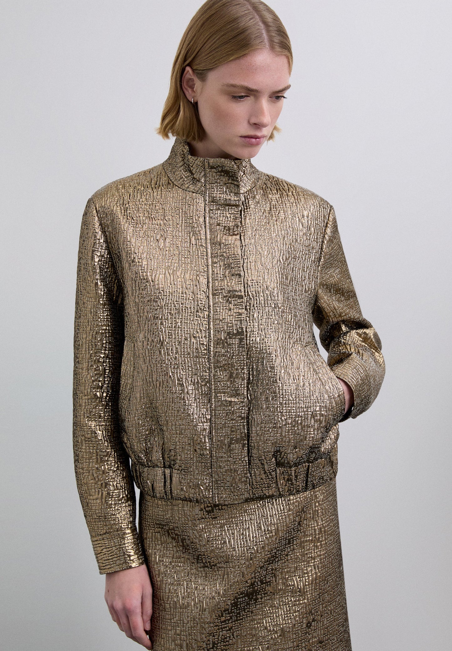 CHAQUETA BOMBER JACQUARD