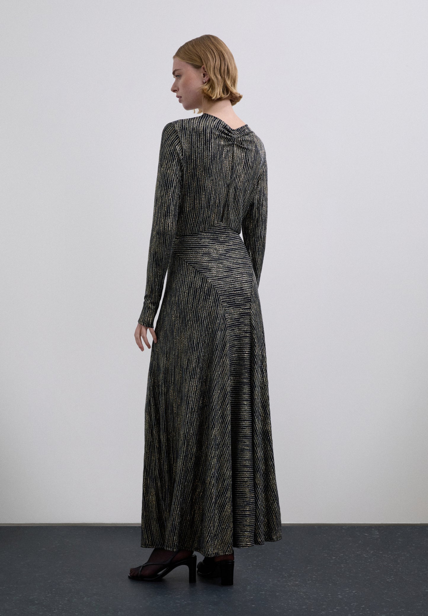 XM SCMULTISTRIPES LUREX DRESS