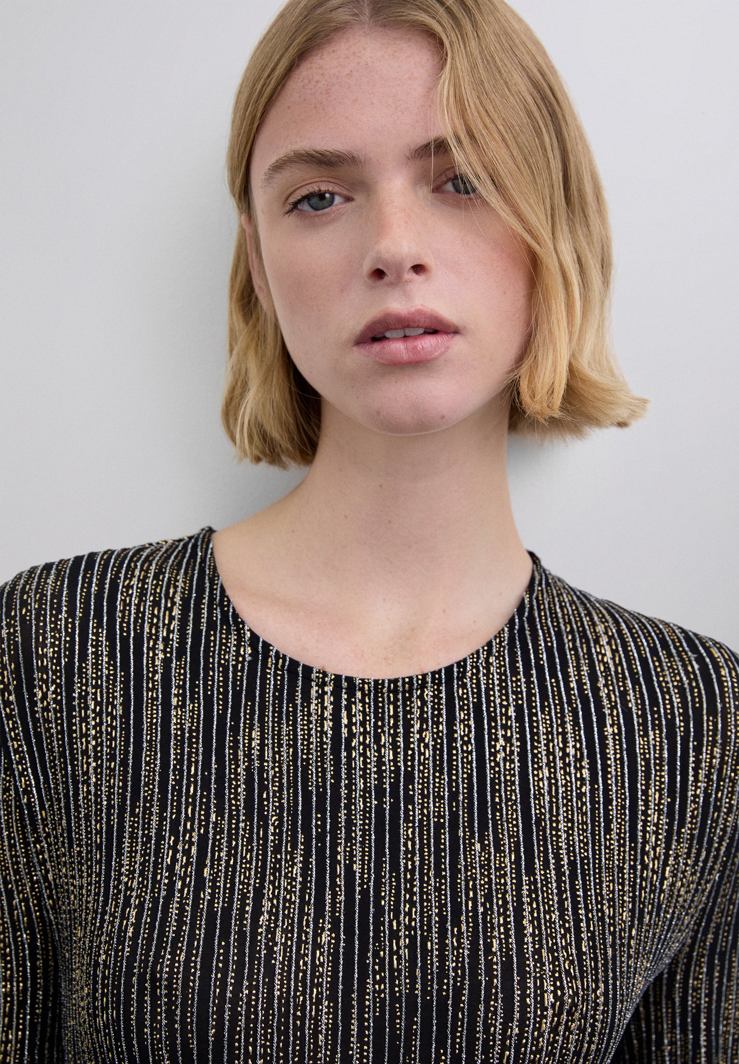 XM SCMULTISTRIPES LUREX DRESS