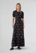 BABBAKI | VESTIDO BLACK FLOWERS
