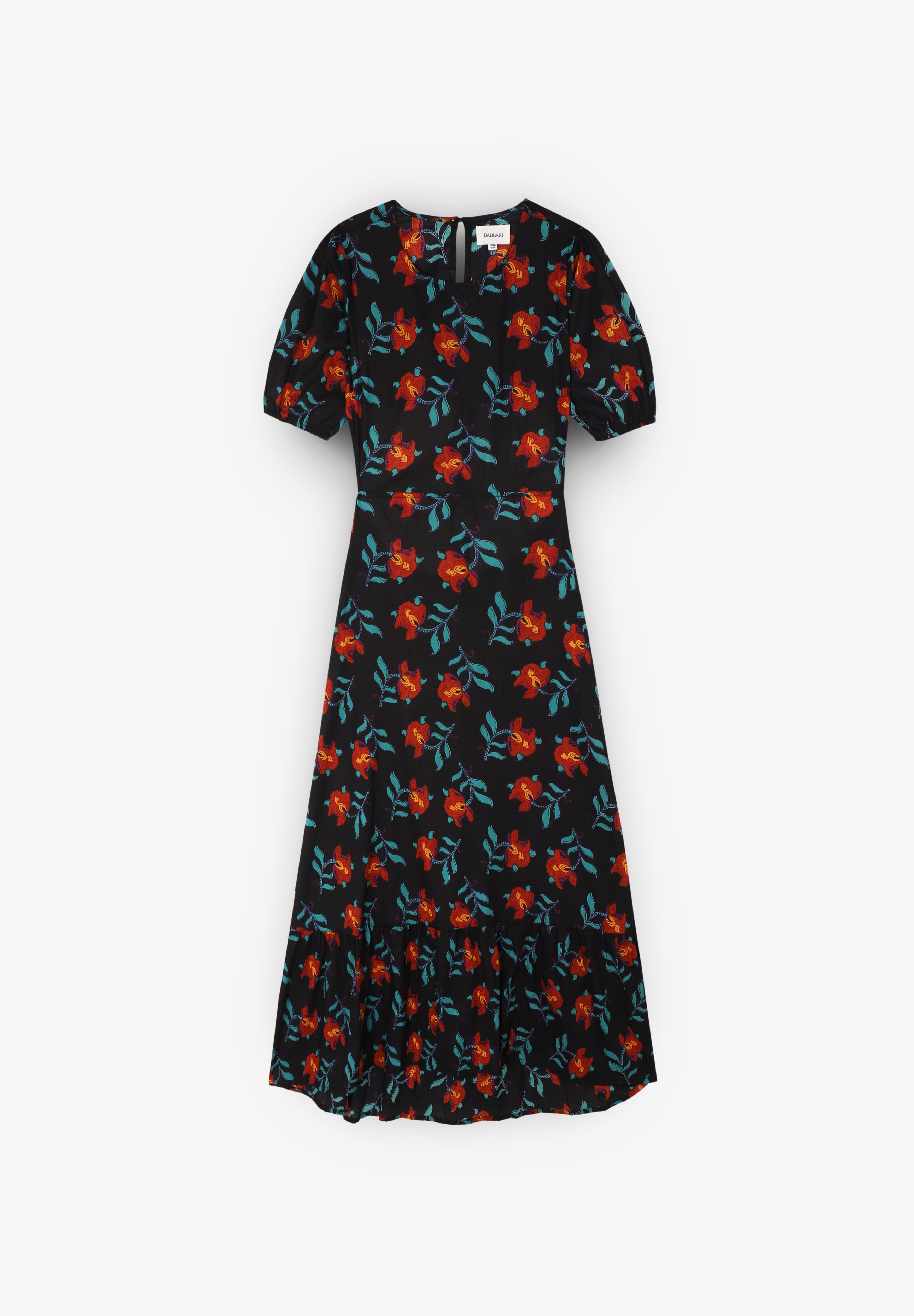 BABBAKI | VESTIDO BLACK FLOWERS
