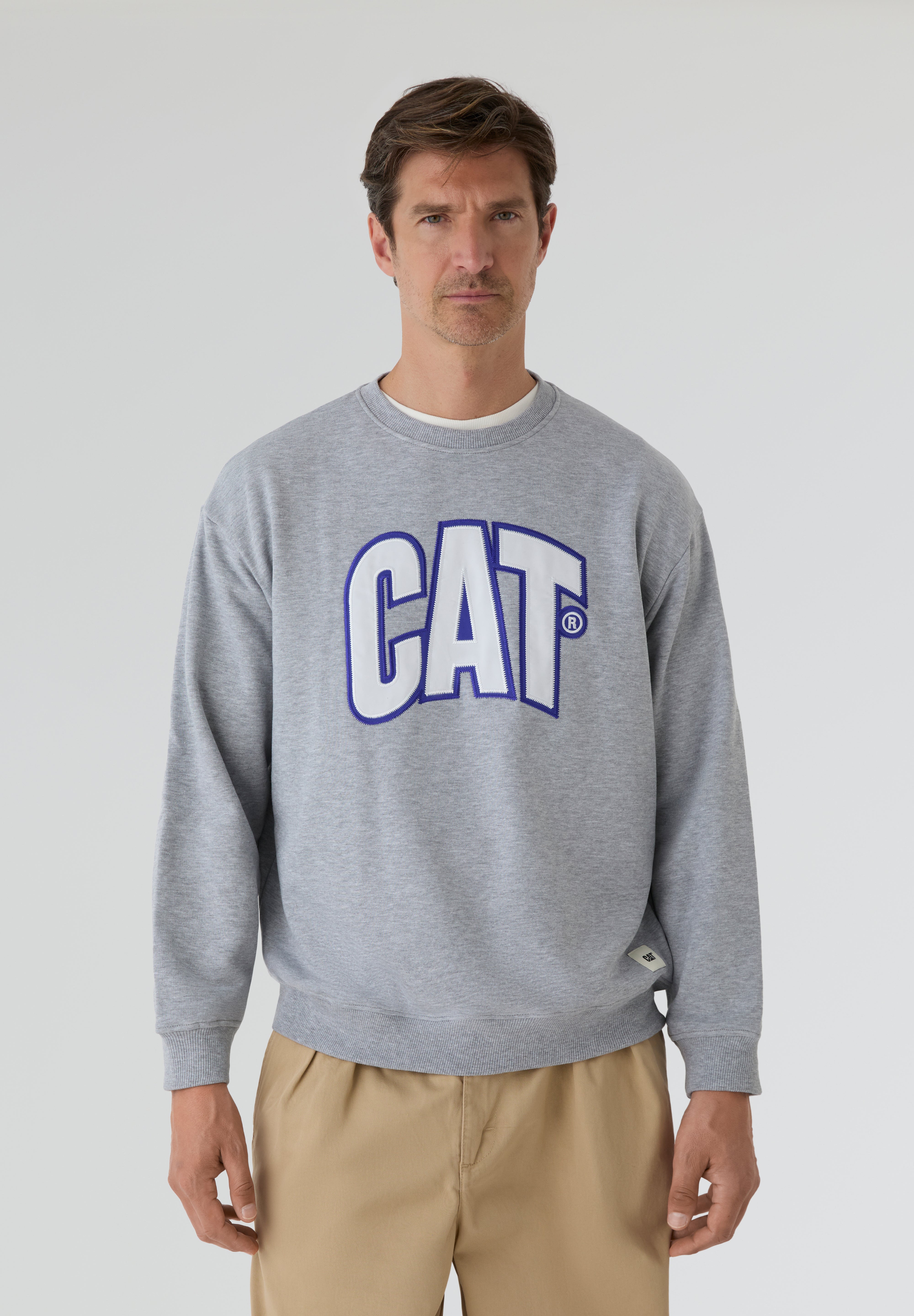 CAT | SUDADERA EMBROIDERY LOGO CREW
