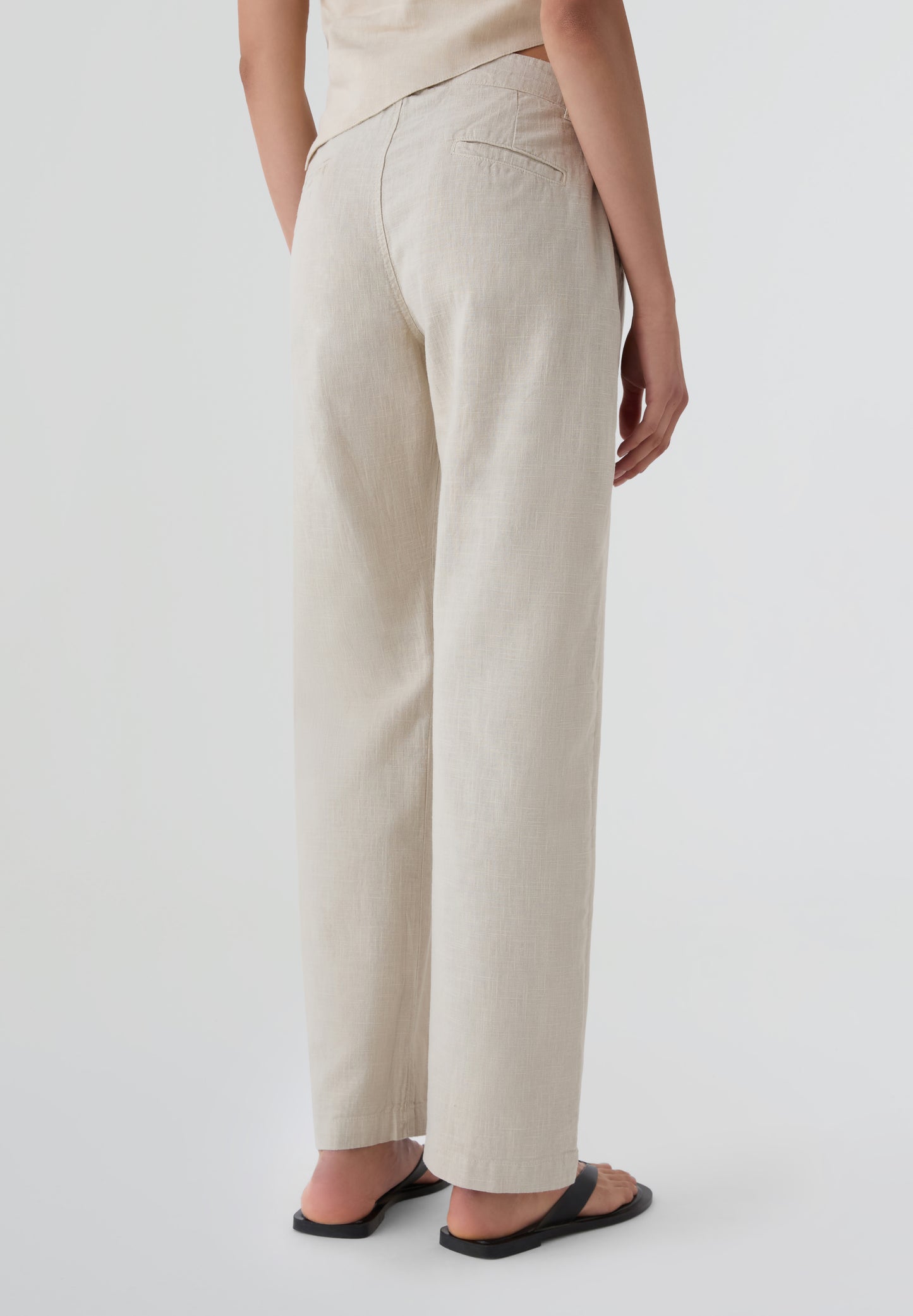 RAMSOS | PANTALÓN DE LINO Y CINTURA BAJA MUJER