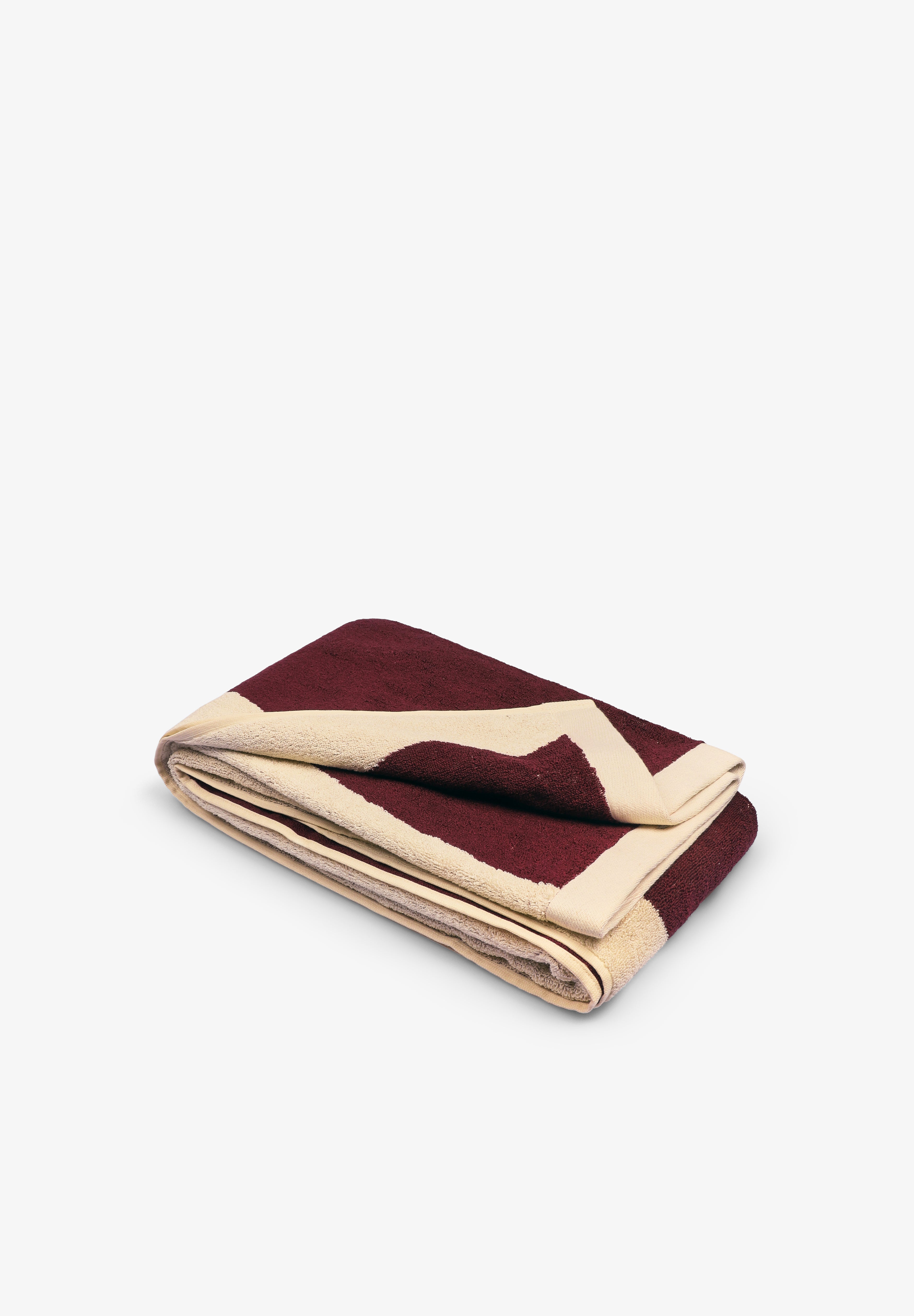 OAS | TOALLA BURGUNDY BONE
