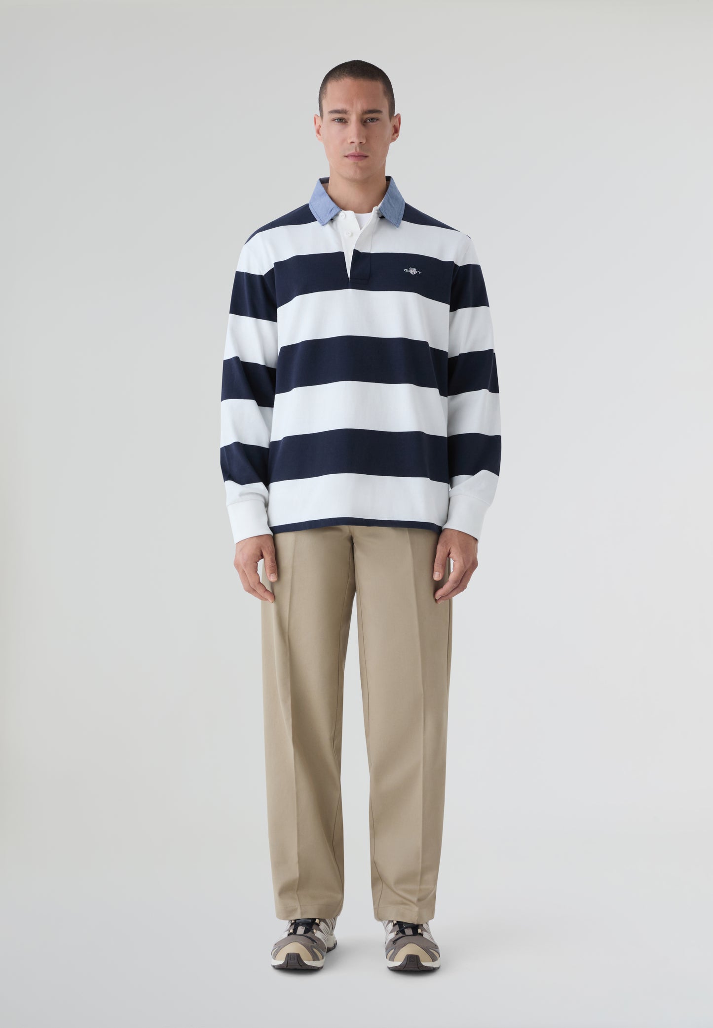 GANT | POLO REG CHAMBRAY STRIPE HEAVY RUGGER
