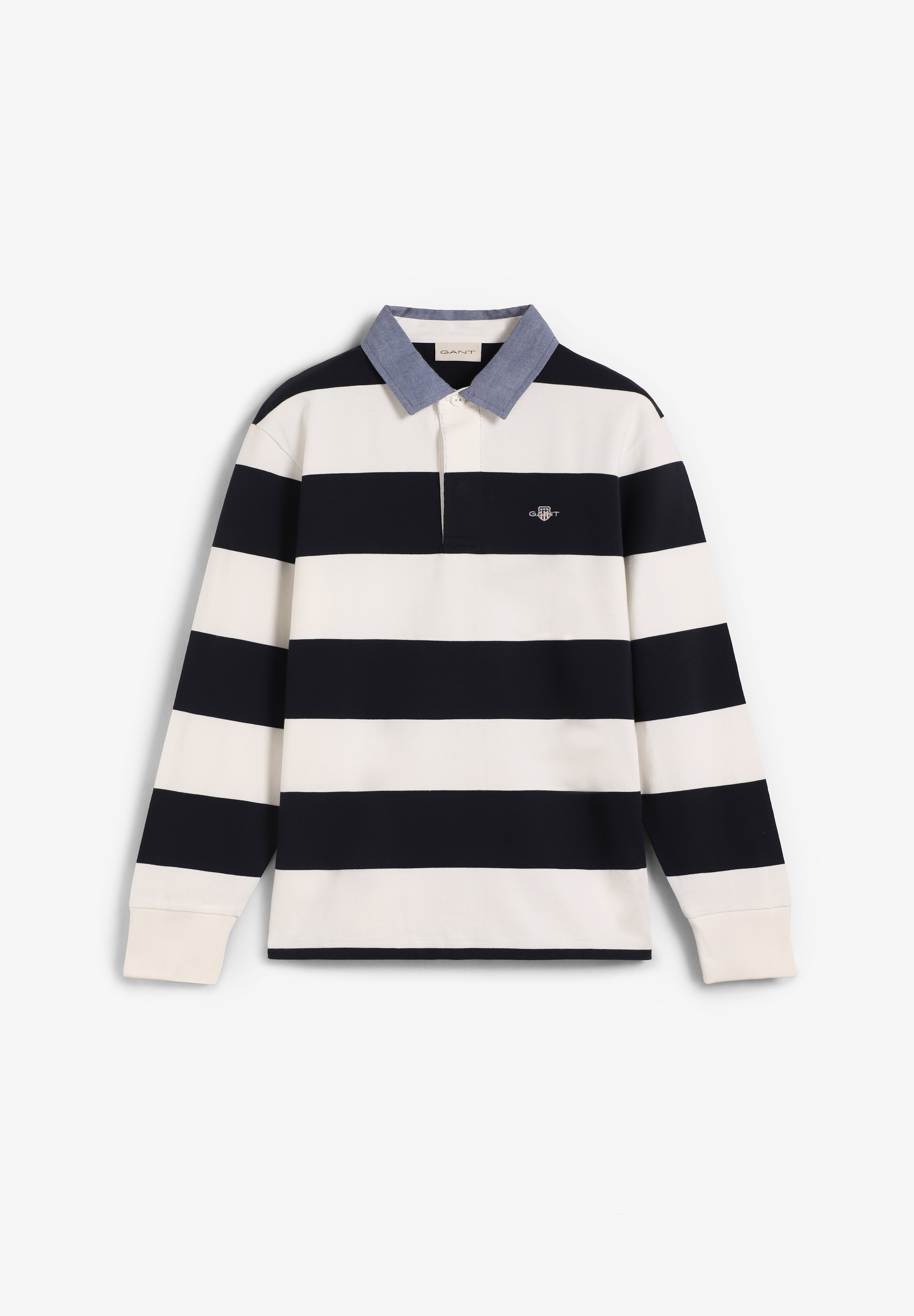GANT | POLO REG CHAMBRAY STRIPE HEAVY RUGGER