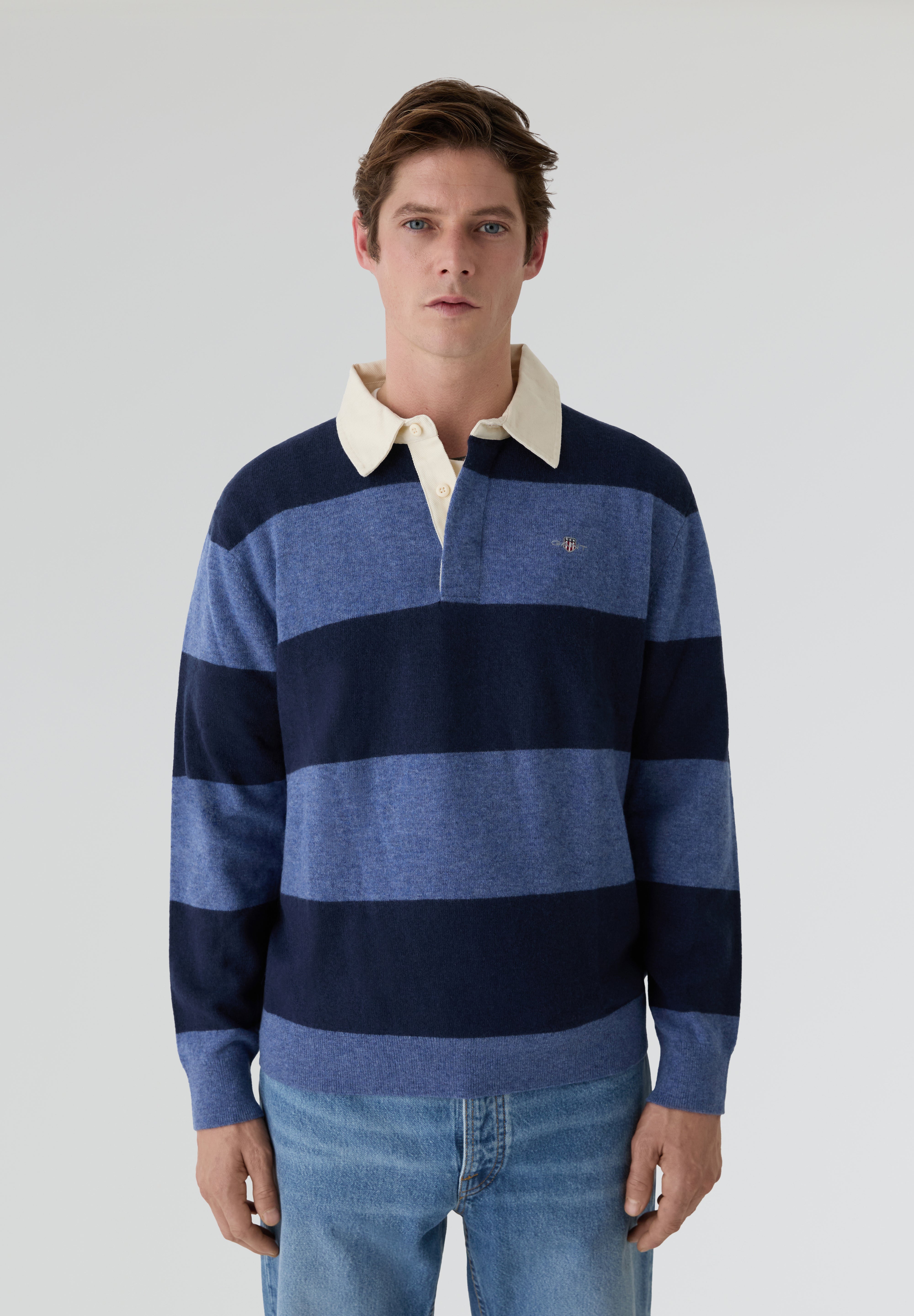 GANT | POLO EXTRAFINE LAMBSWOOL STRIPED