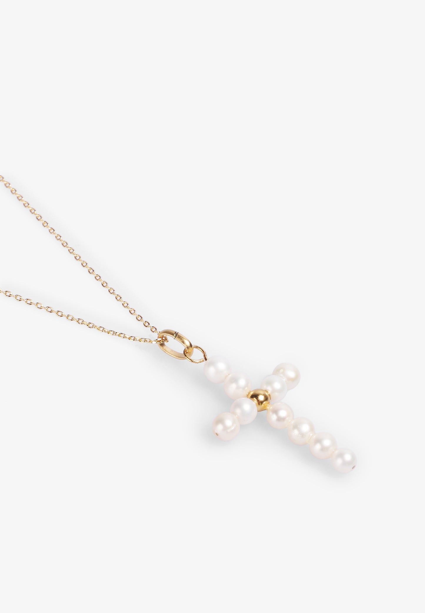 ALHAJA CULT STORE | COLLAR PEARLY CROSS CHARM