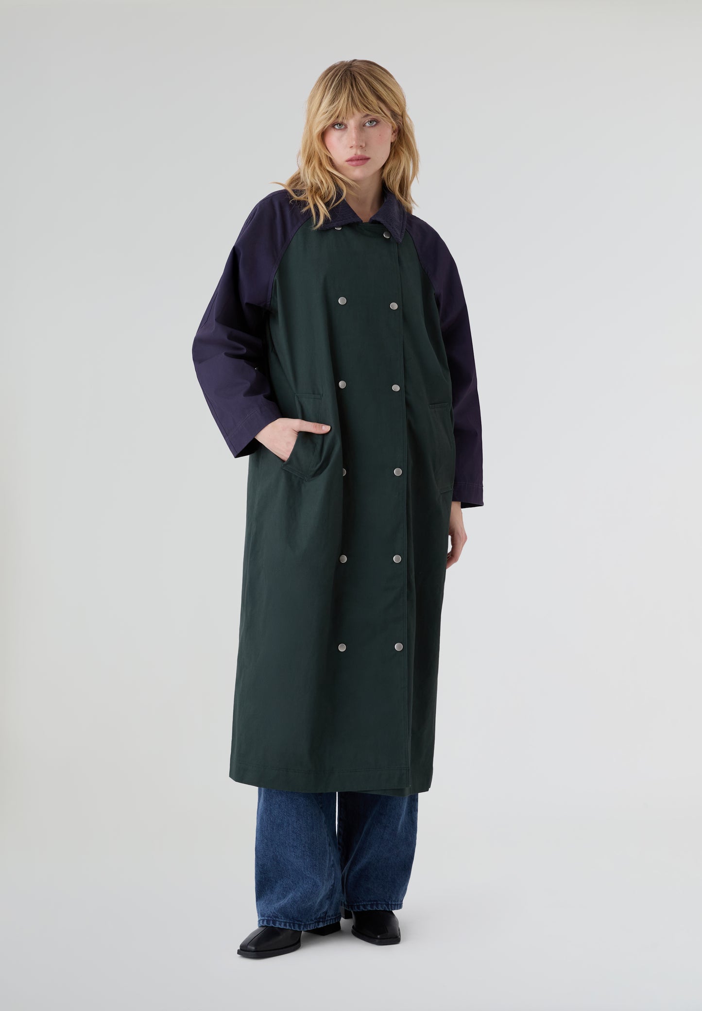 THE TINY BIG SISTER | GABARDINA COLOR BLOCKED