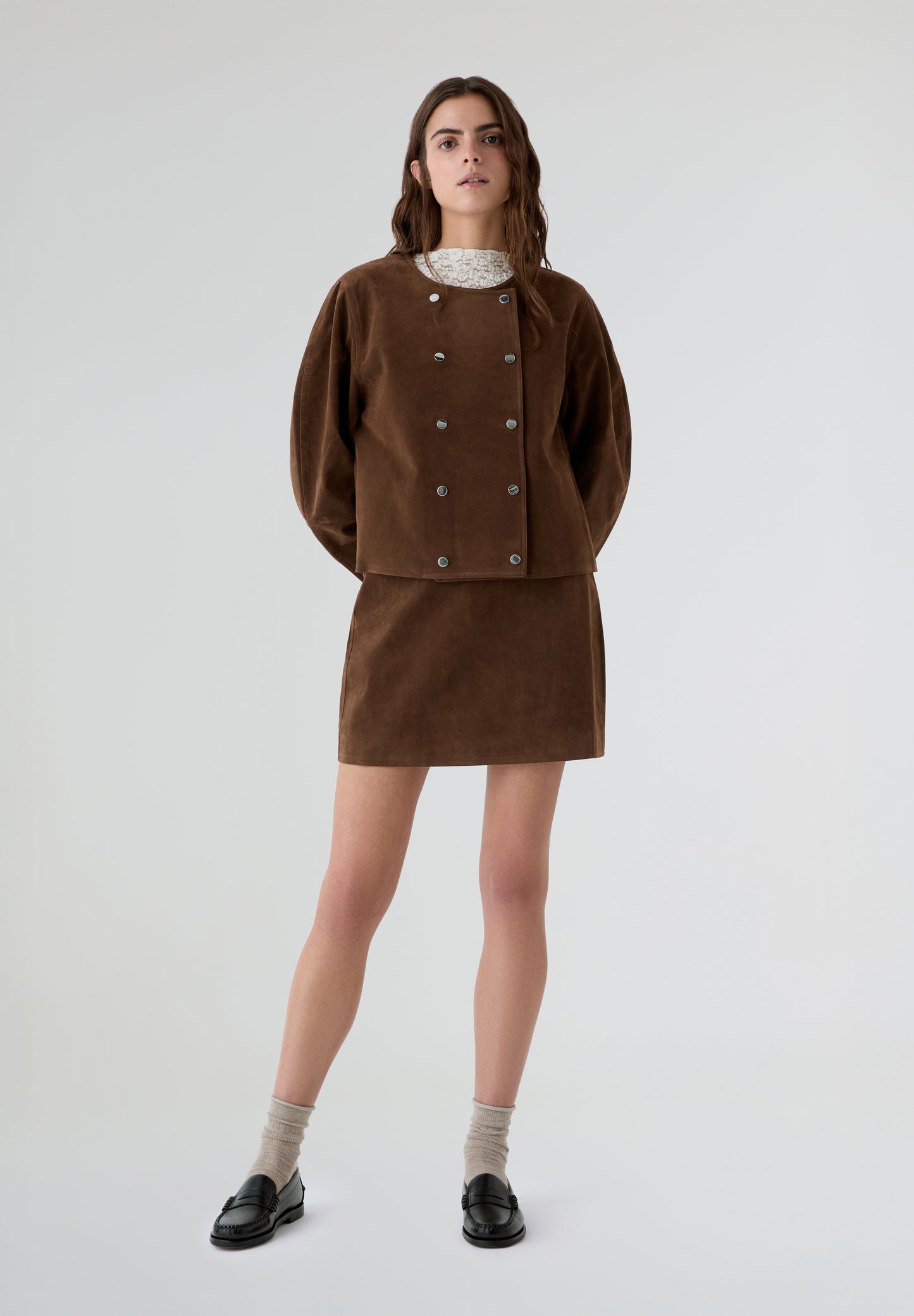 THE TINY BIG SISTER | CHAQUETA CON BOTONES EFECTO ANTE