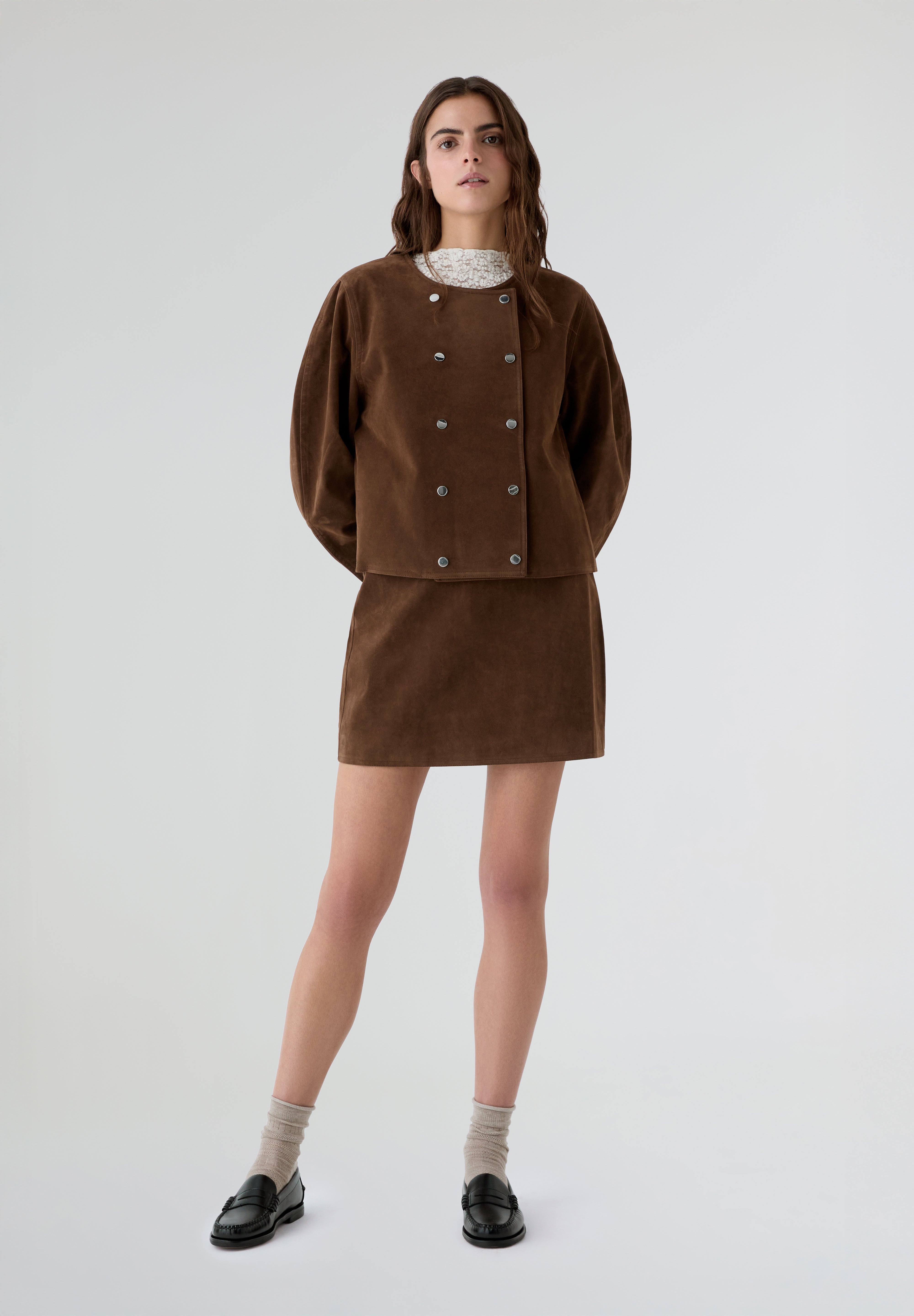 THE TINY BIG SISTER | CHAQUETA CON BOTONES EFECTO ANTE