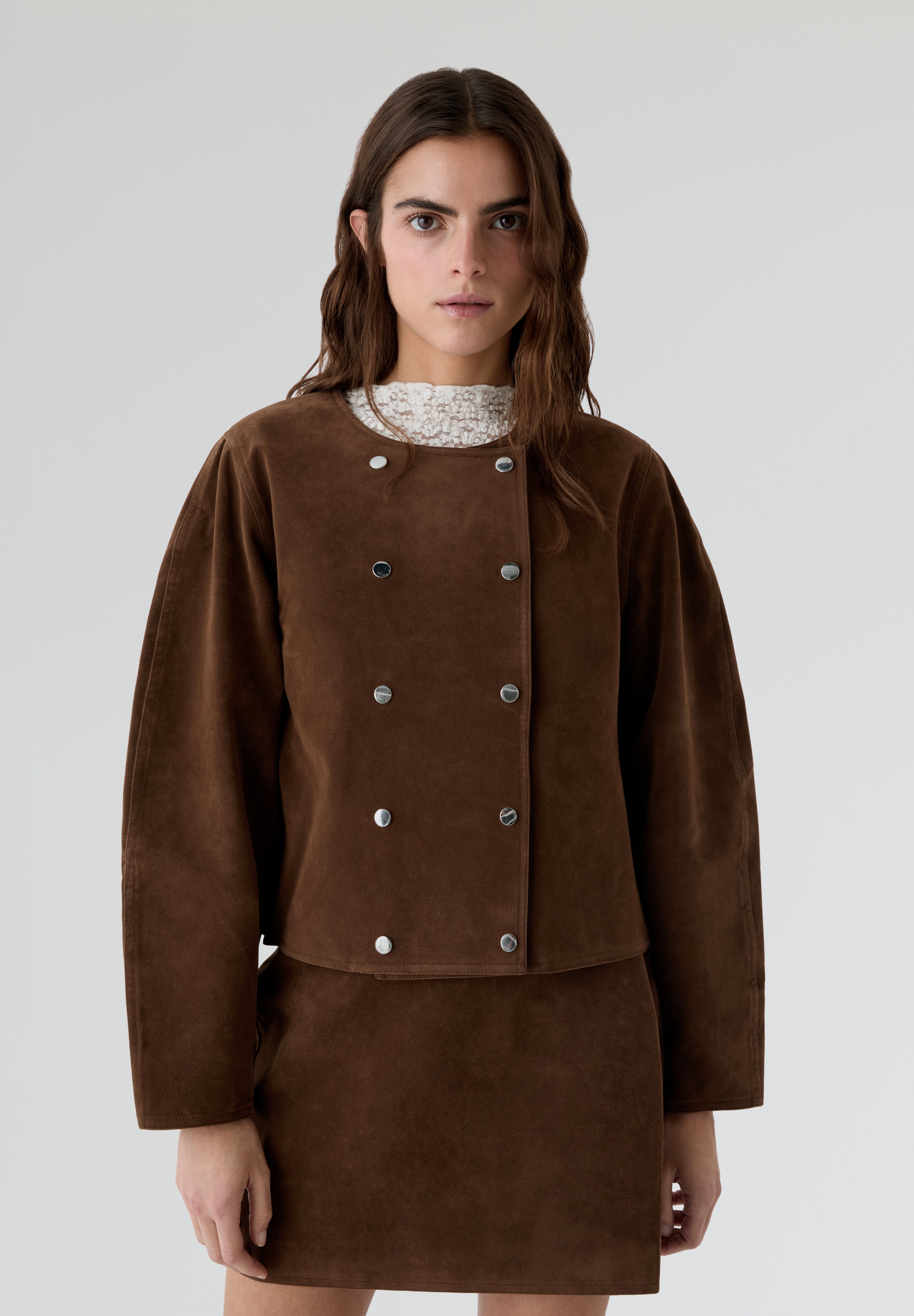 THE TINY BIG SISTER | CHAQUETA CON BOTONES EFECTO ANTE