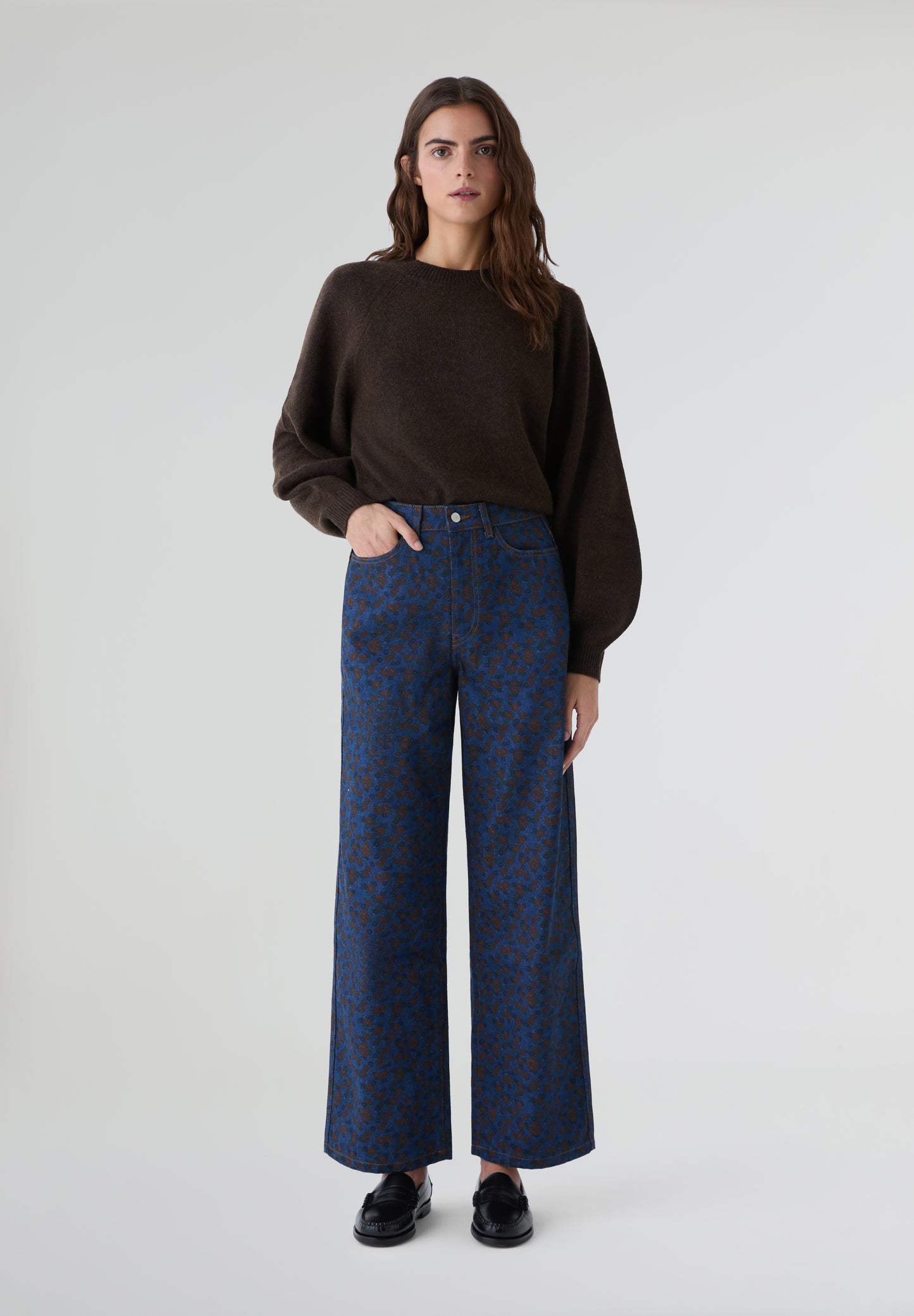 THE TINY BIG SISTER | PANTALÓN VAQUERO BERTA FLOWERS