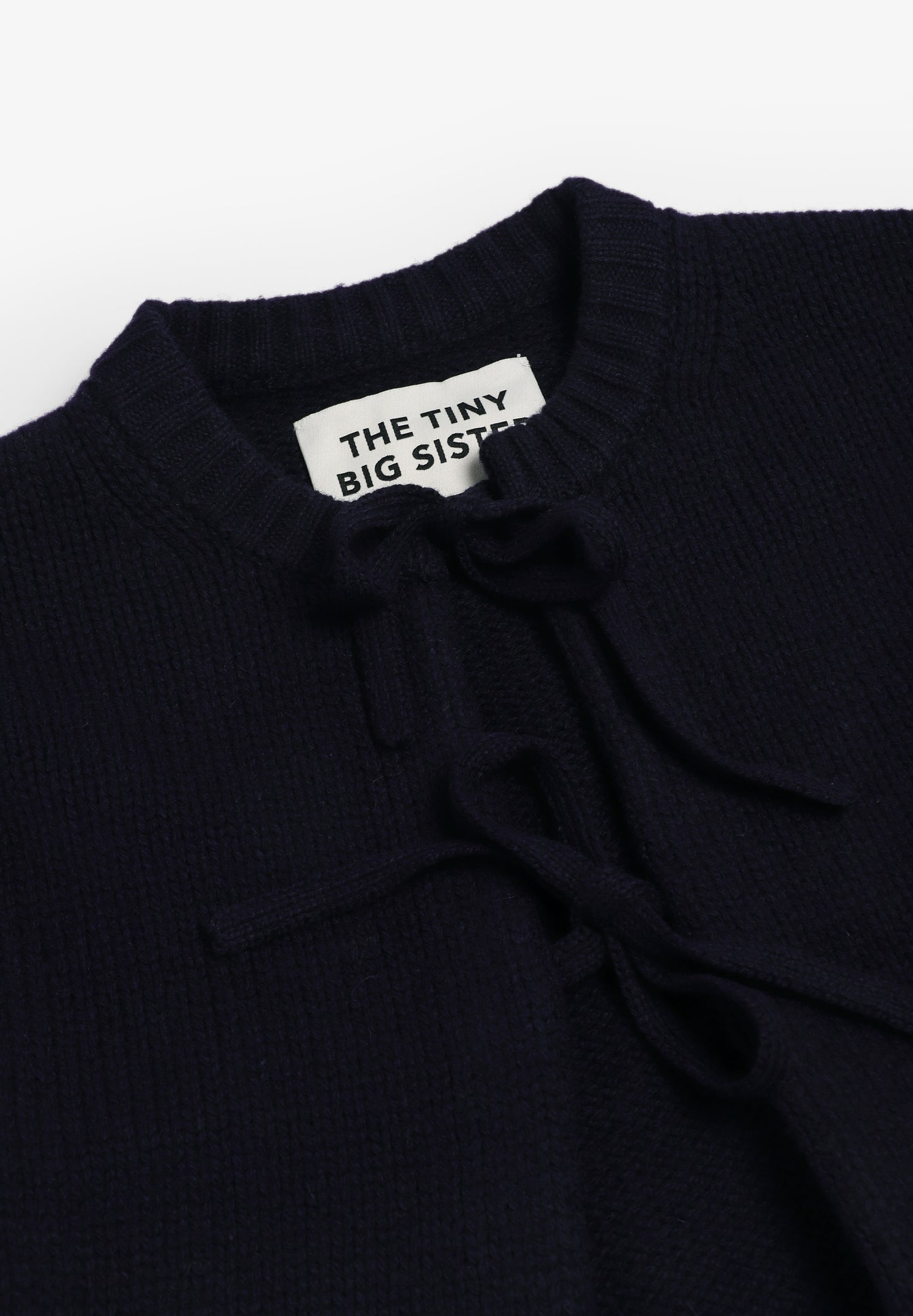 THE TINY BIG SISTER | CARDIGAN TIE DETAIL