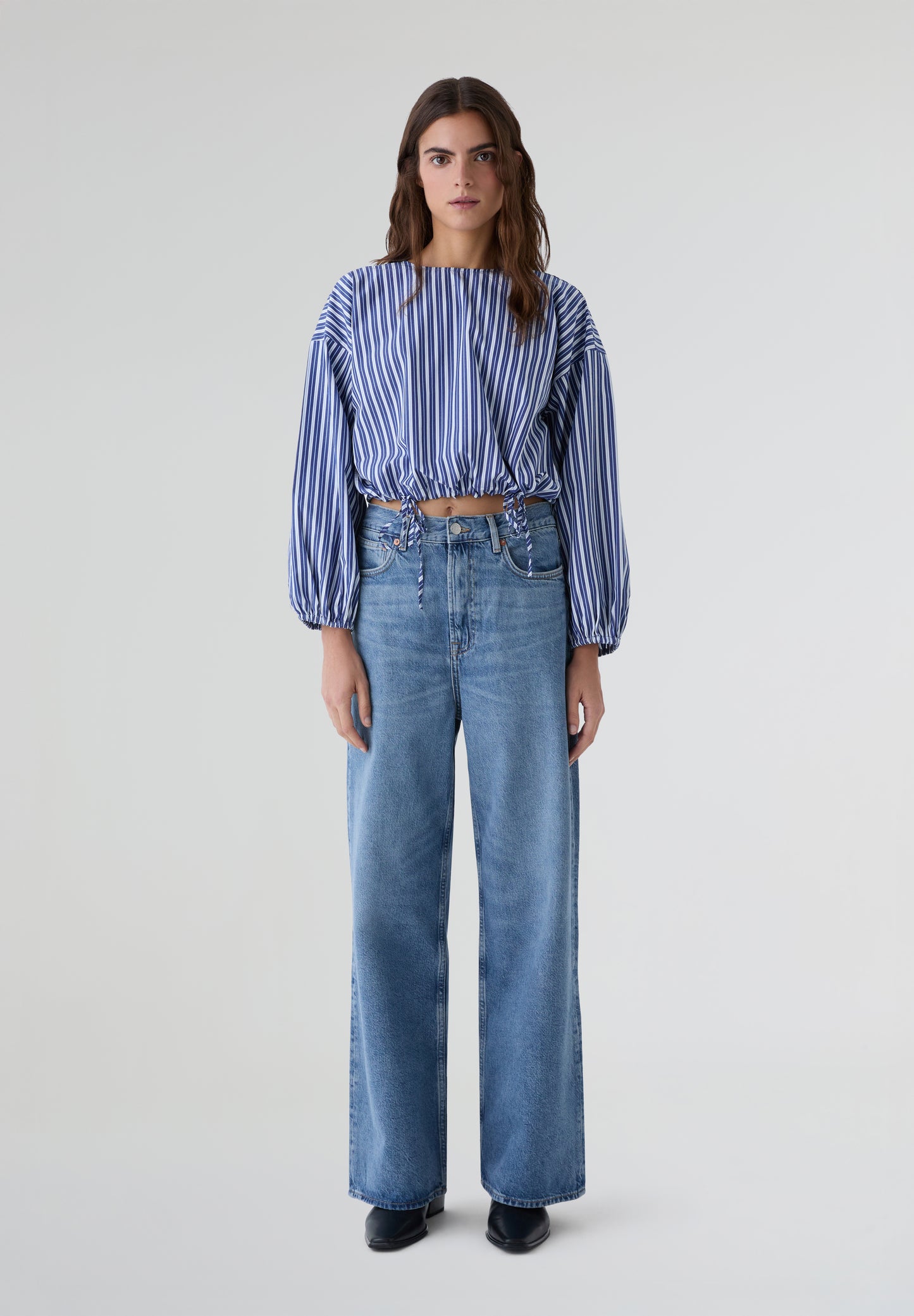 THE TINY BIG SISTER | BLUSA STRIPED PUFF SLEEVES