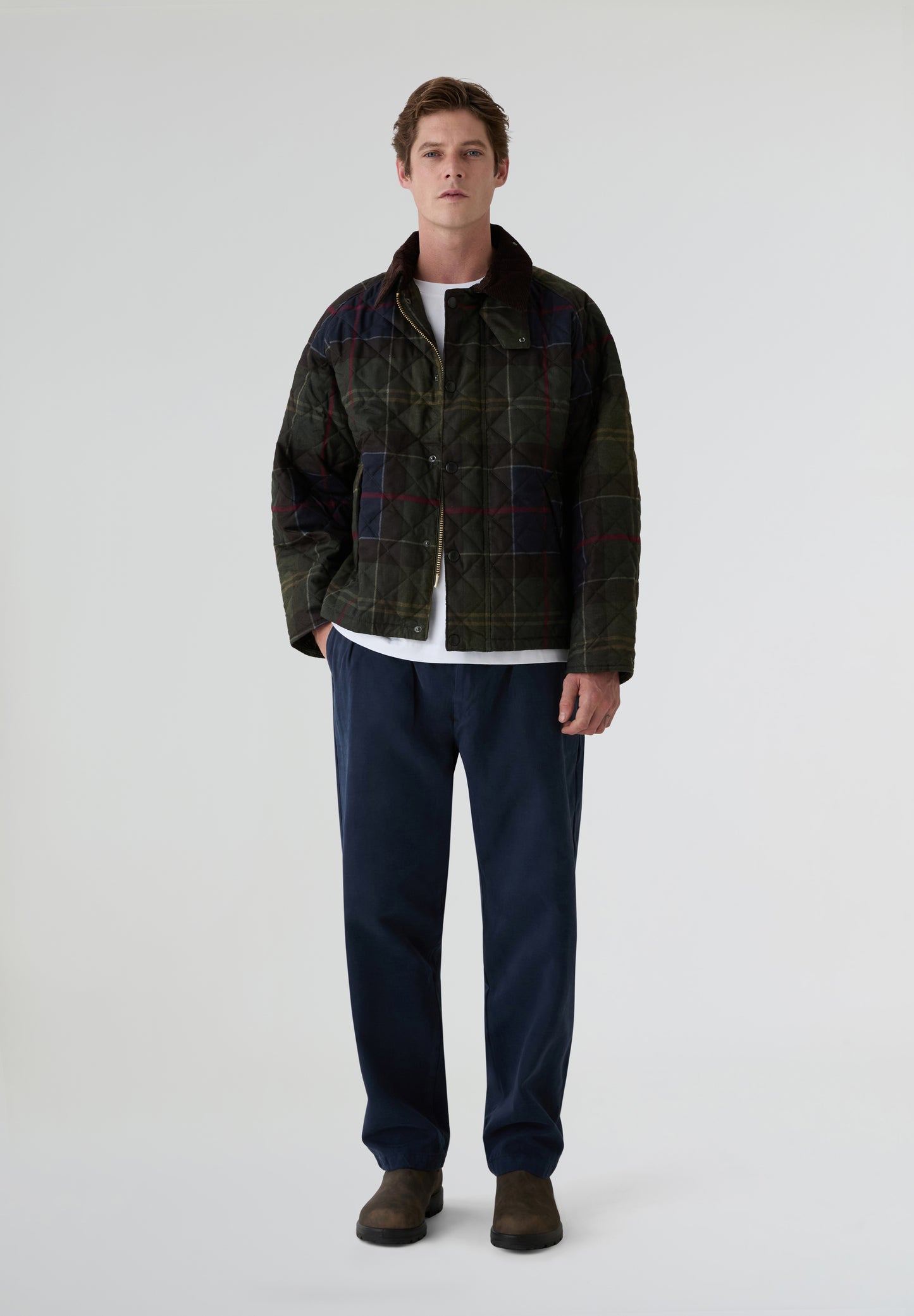 BARBOUR | CHAQUETA ACOLCHADA TARTAN TRANSPORT