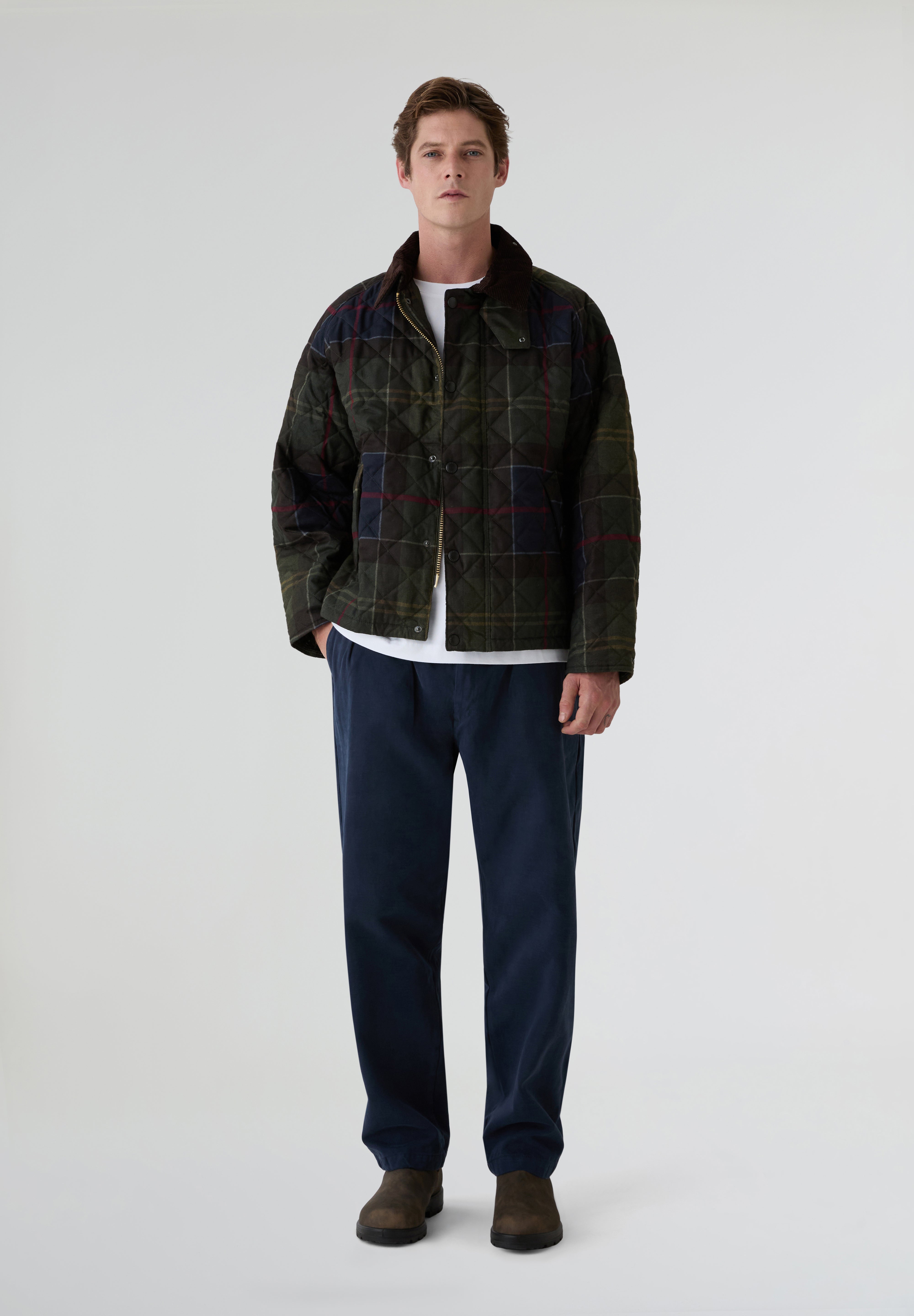 BARBOUR | CHAQUETA ACOLCHADA TARTAN TRANSPORT