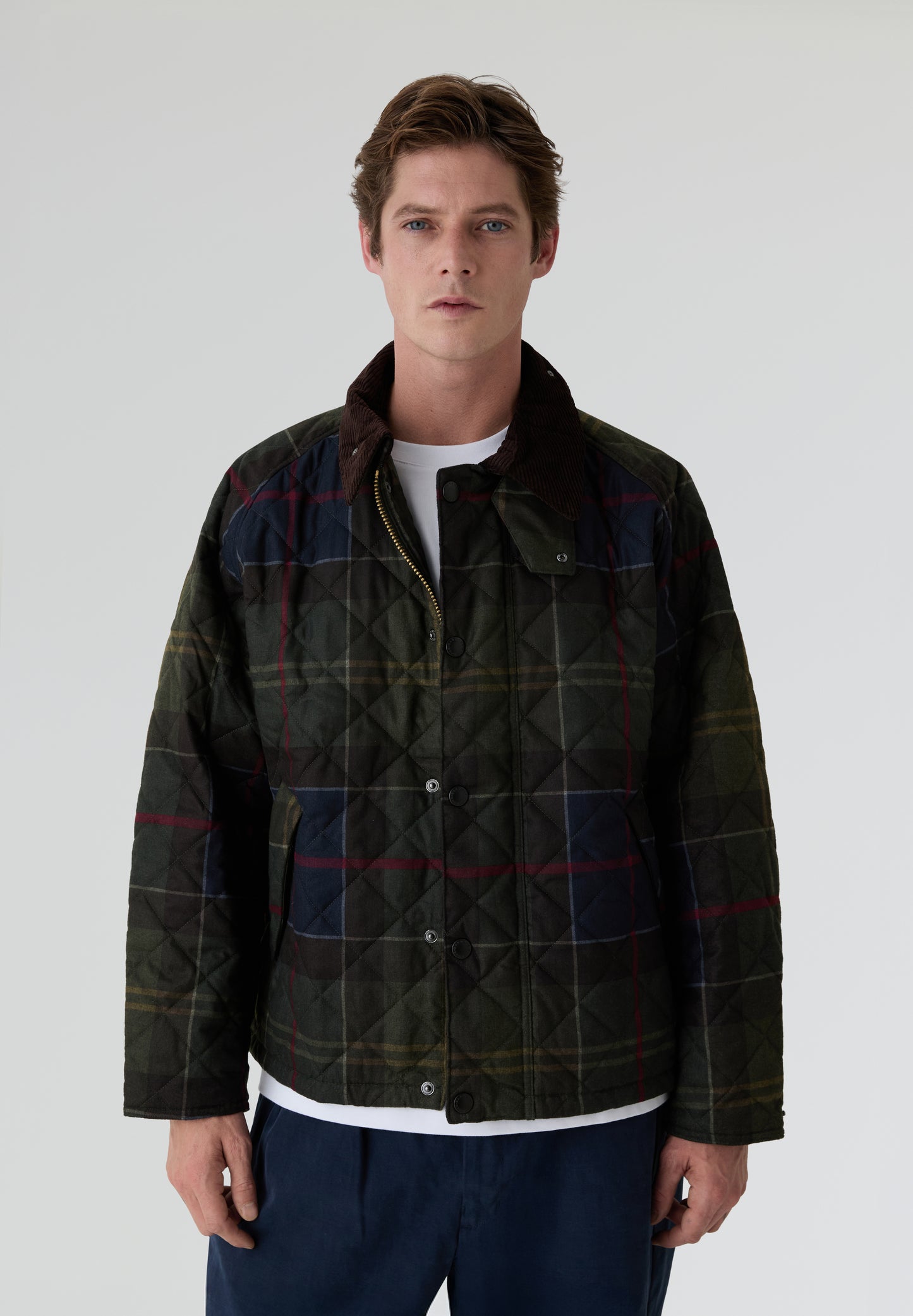 BARBOUR | CHAQUETA ACOLCHADA TARTAN TRANSPORT