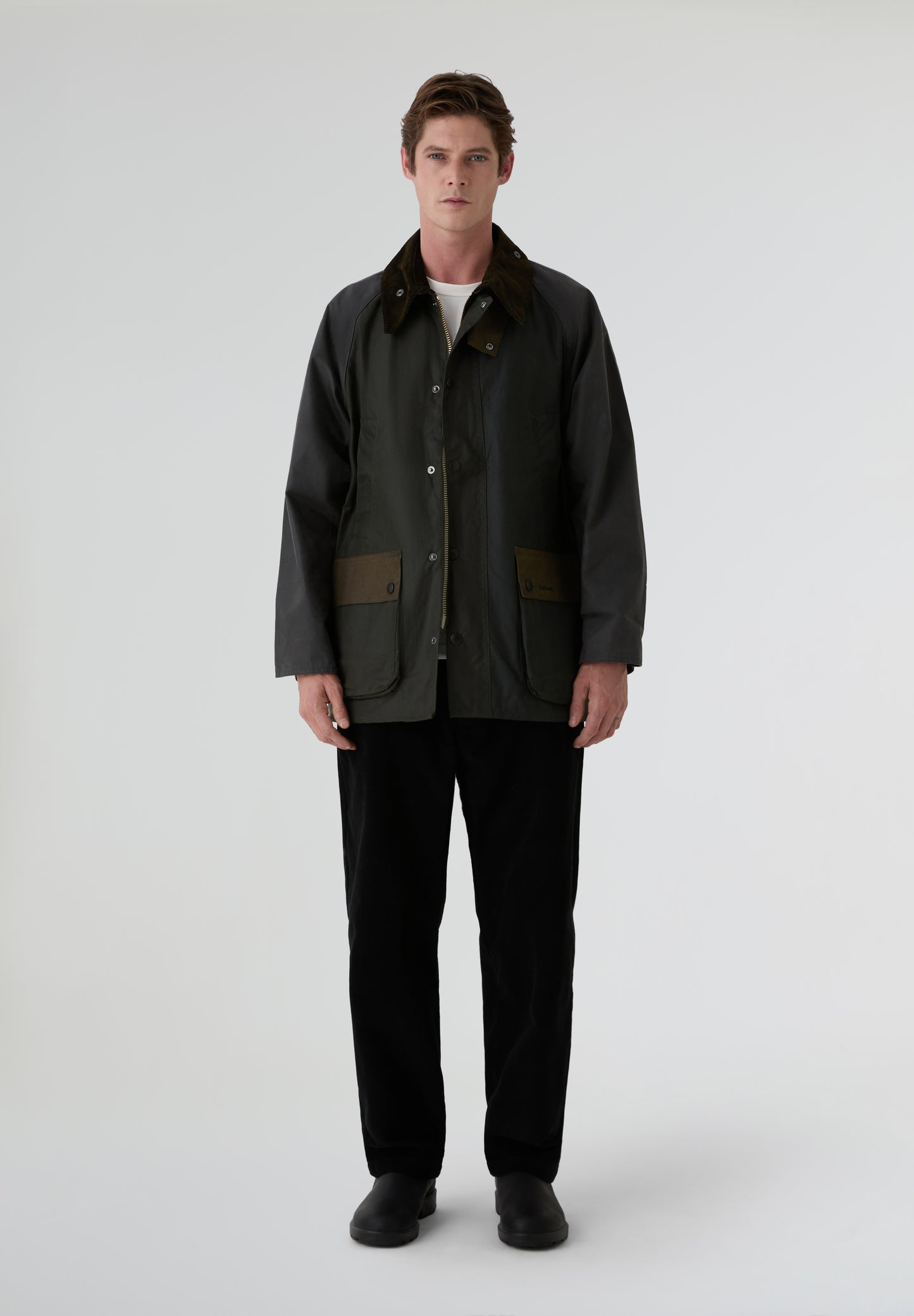 BARBOUR | CHAQUETA ENCERADA BEDALE CON PATCHWORK