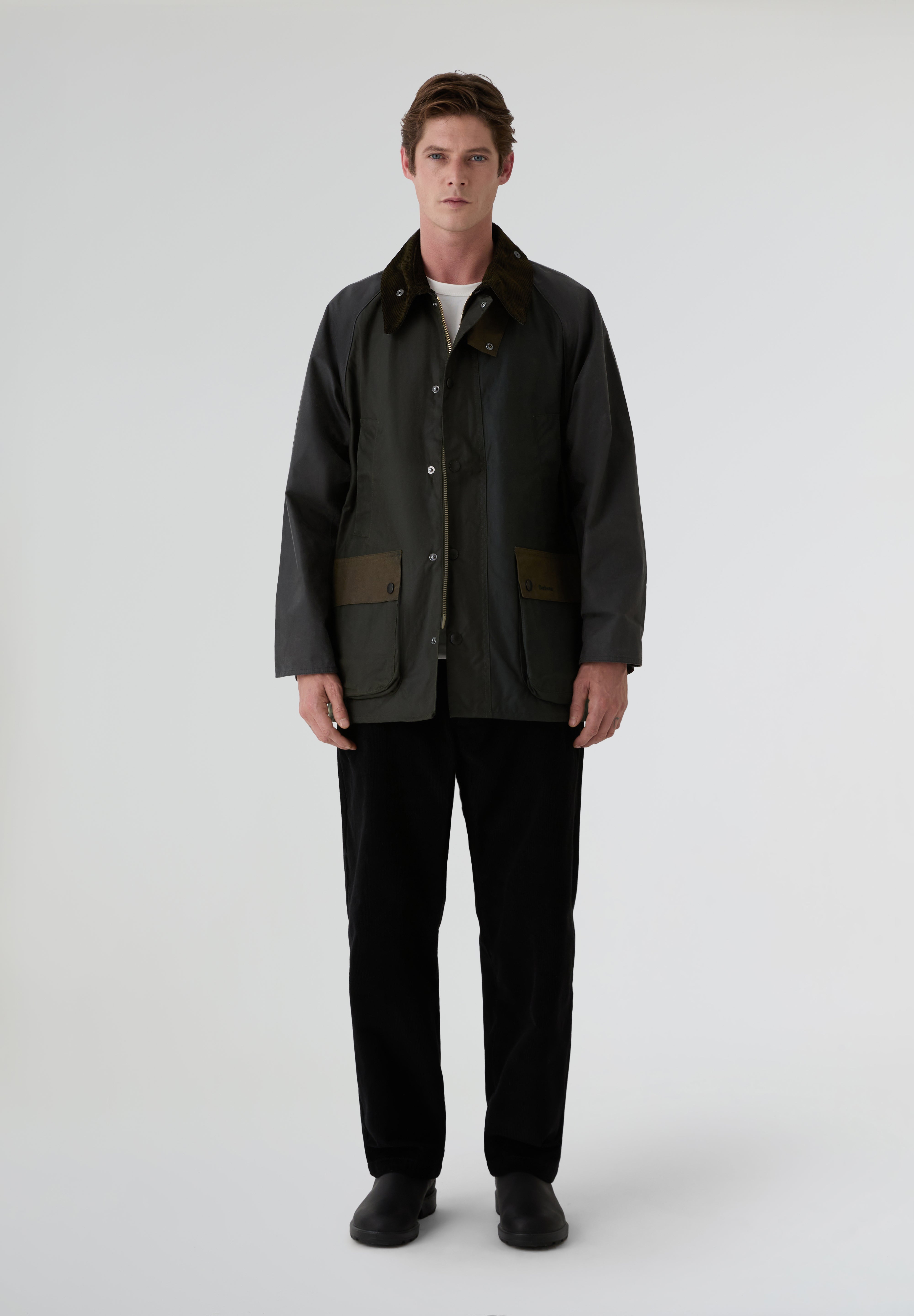 BARBOUR | CHAQUETA ENCERADA BEDALE CON PATCHWORK