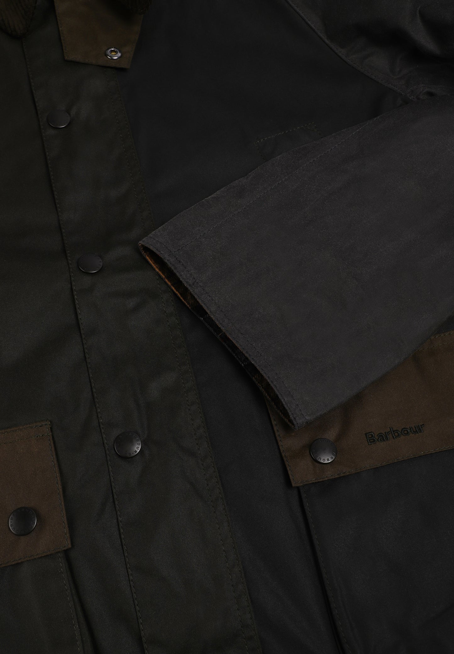 BARBOUR | CHAQUETA ENCERADA BEDALE CON PATCHWORK