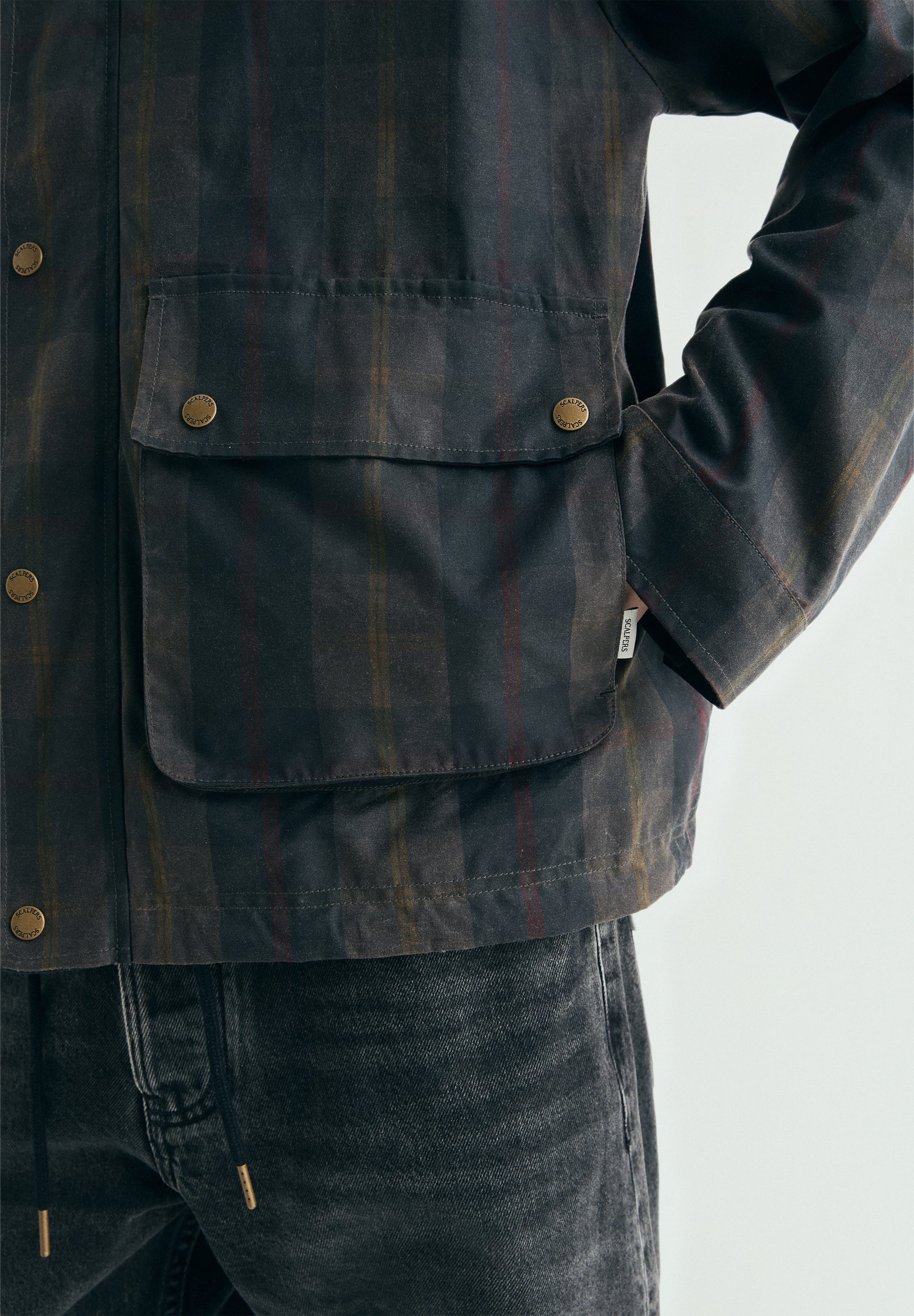 CHAQUETA ENCERADA CUADROS