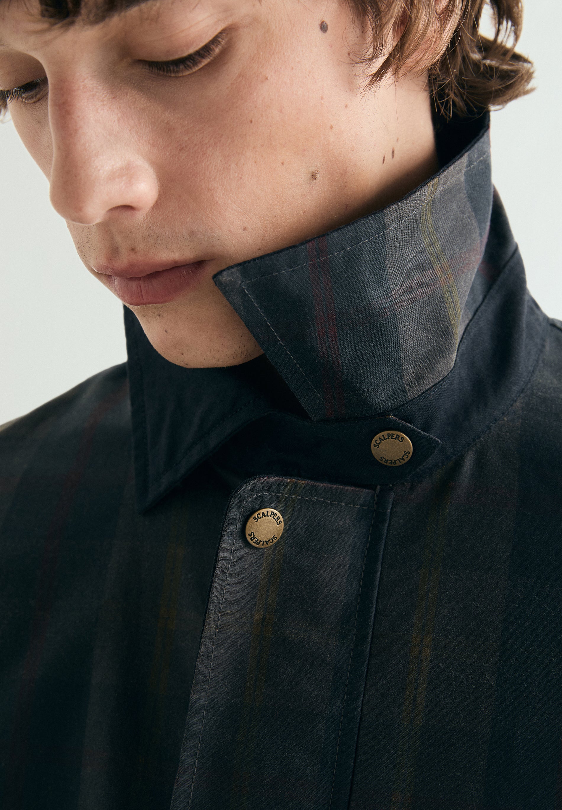 CHAQUETA ENCERADA CUADROS