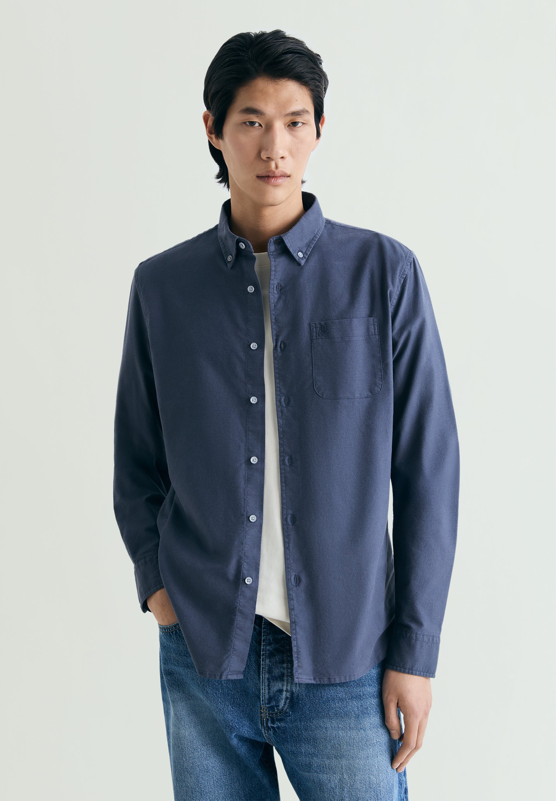 CAMISA OXFORD BORDADO TONO