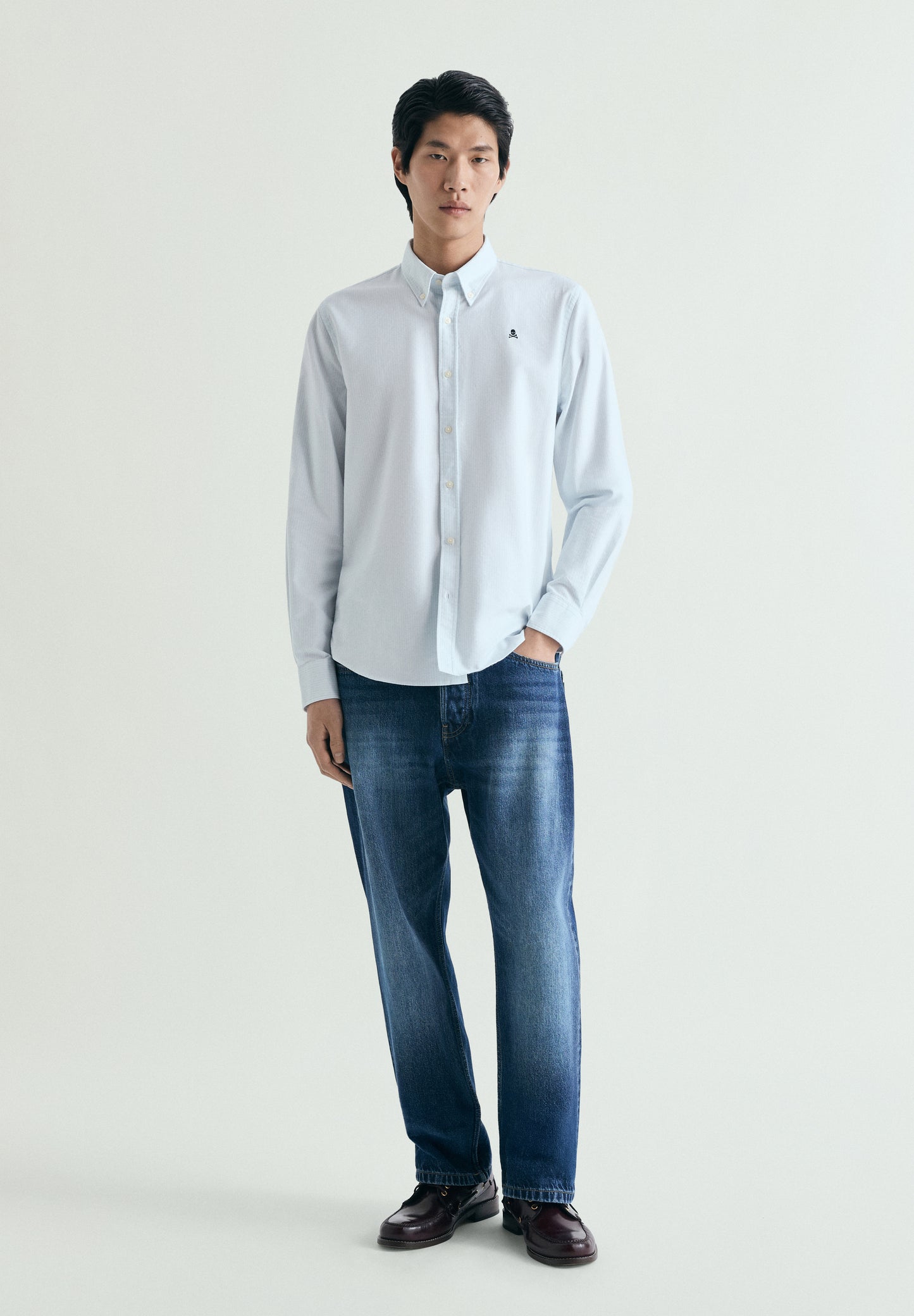 CAMISA OXFORD ESTAMPADA RAYAS