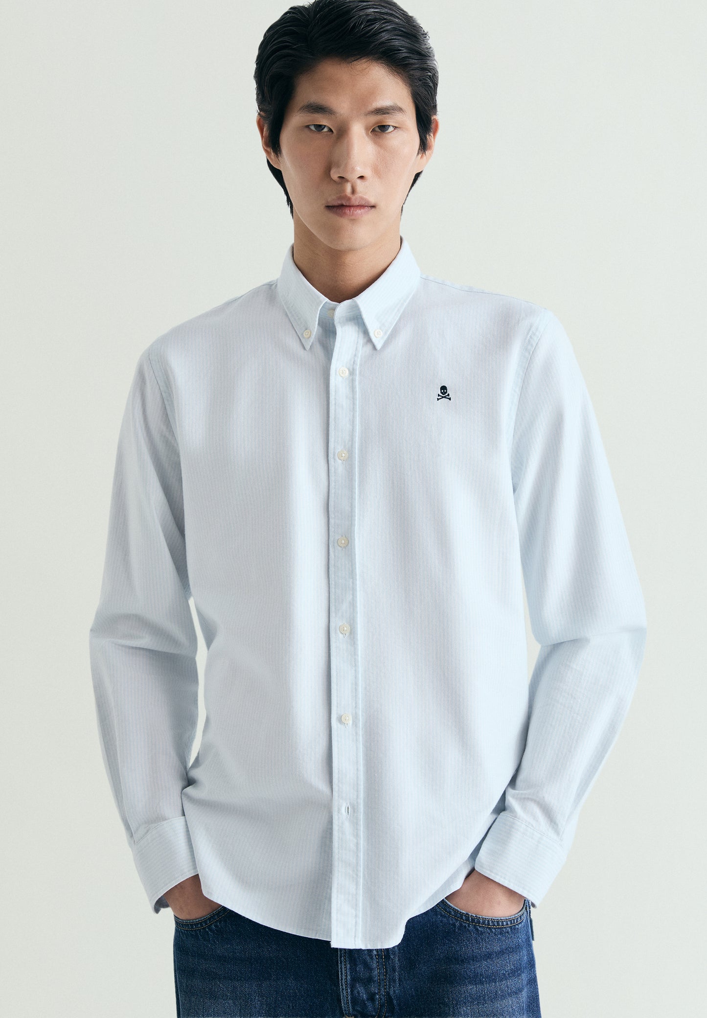 CAMISA OXFORD ESTAMPADA RAYAS