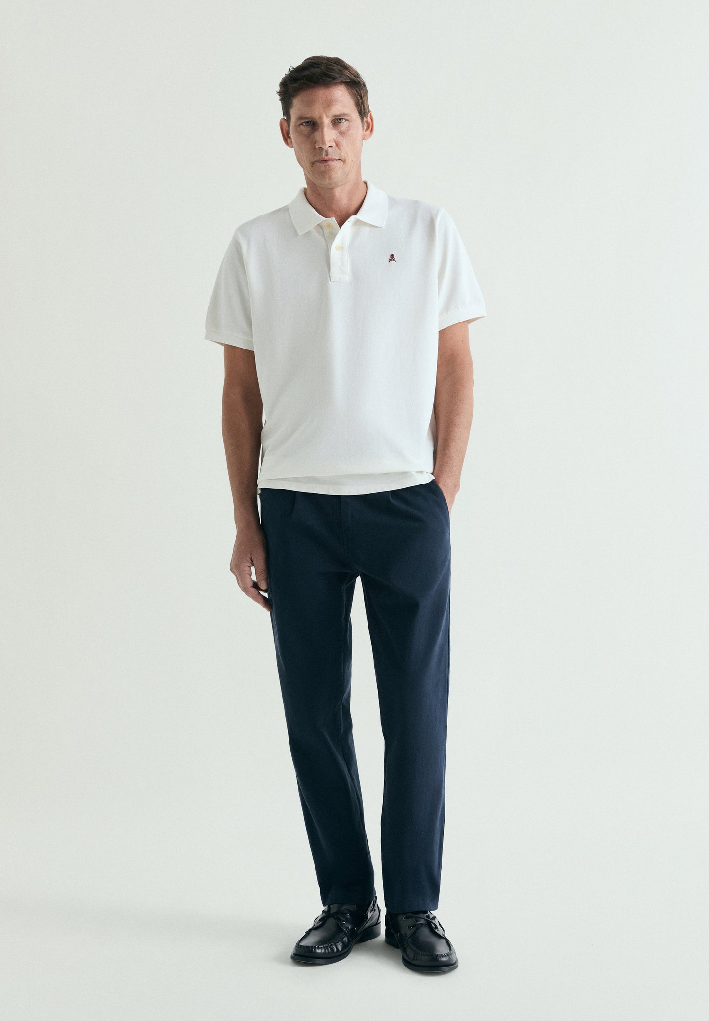 POLO DE PIQUÉ BORDADO CONTRASTE