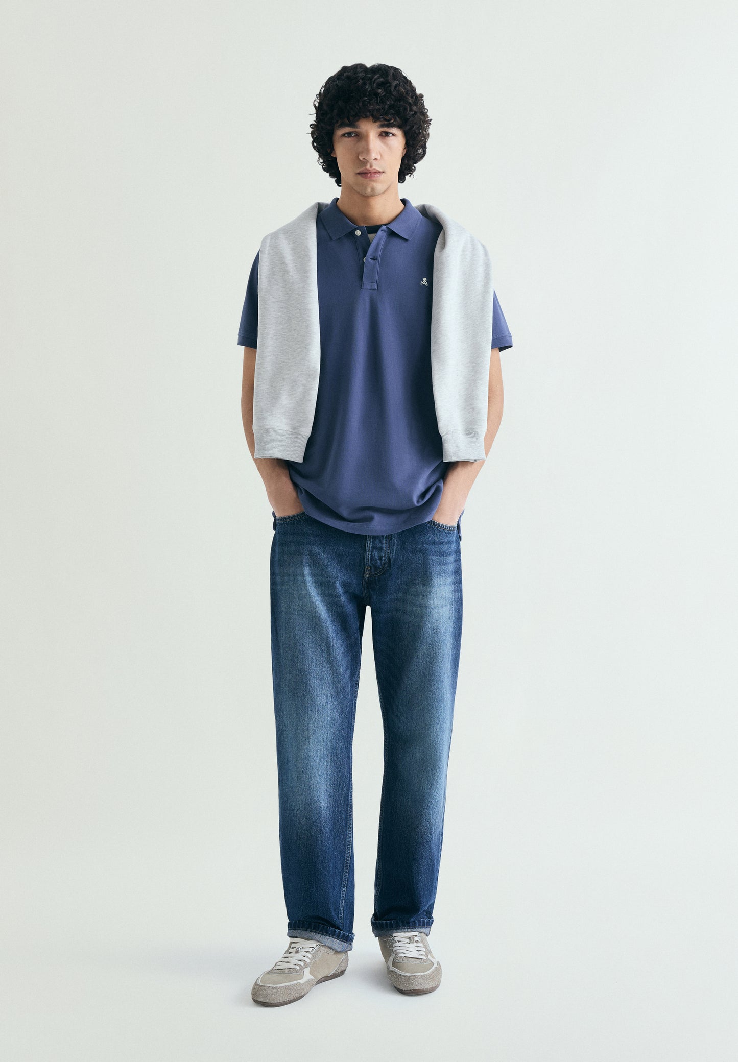 POLO PIQUÉ CALAVERA CONTRASTE