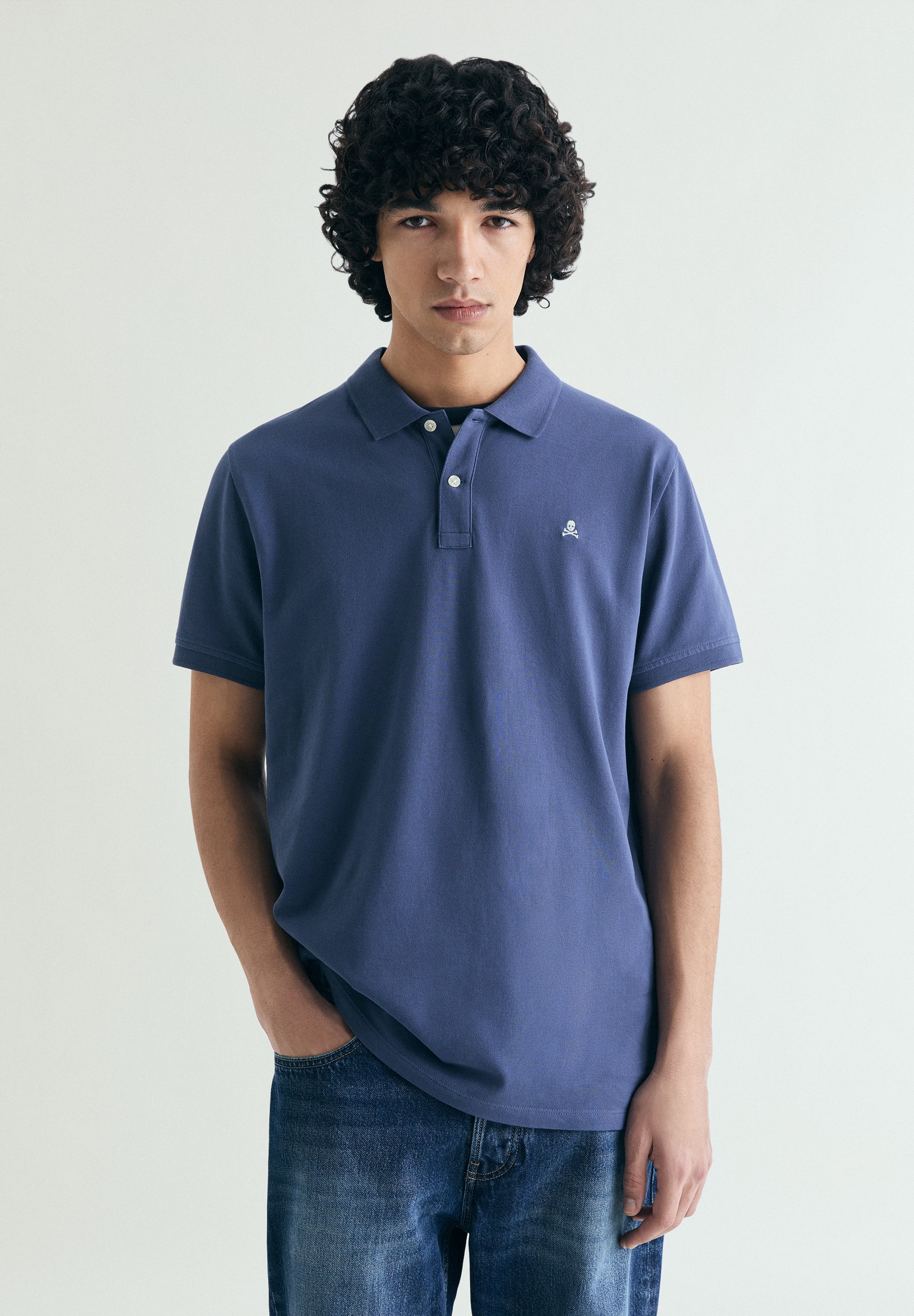 POLO PIQUÉ CALAVERA CONTRASTE