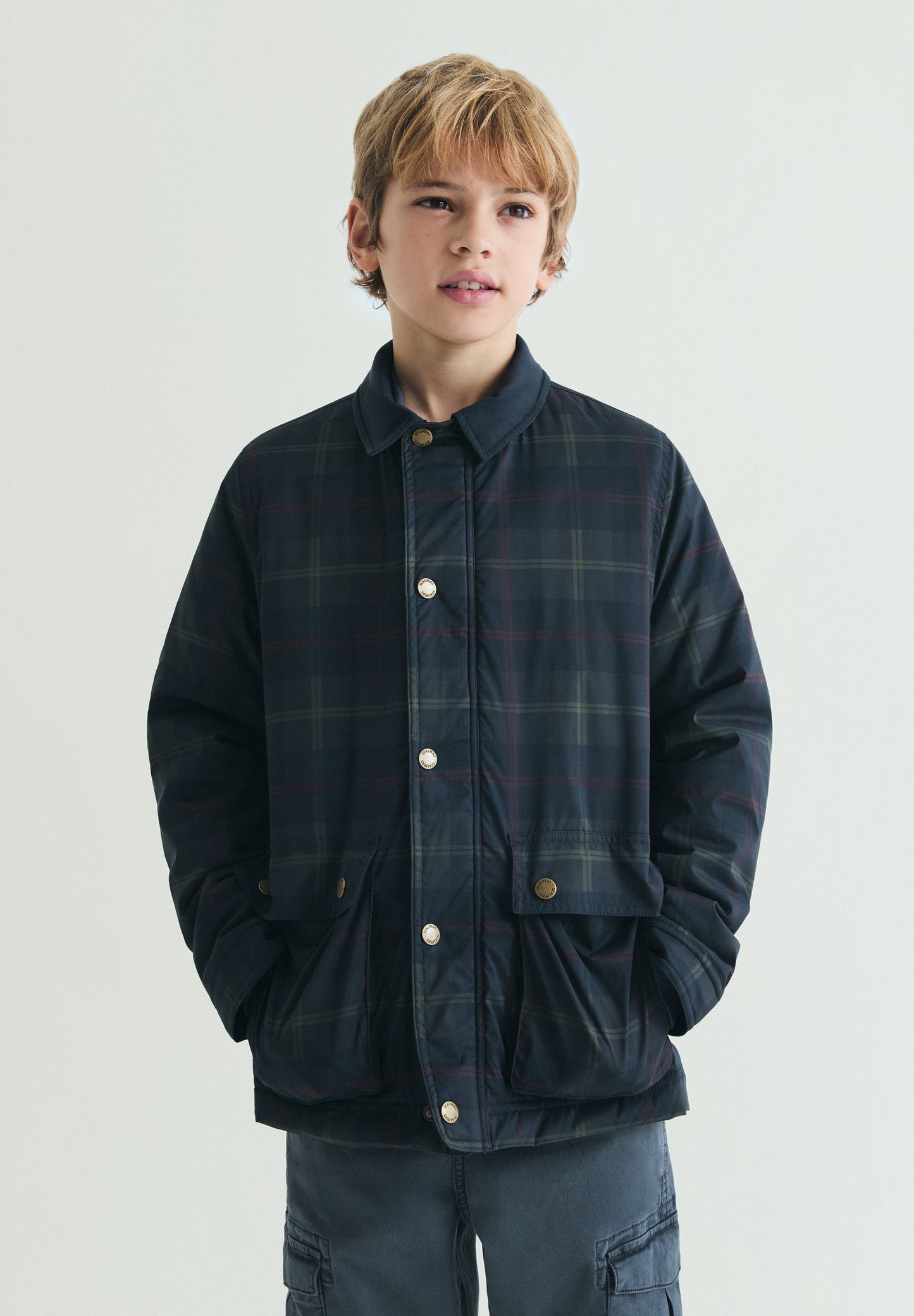 CHAQUETA ENCERADA CUADROS