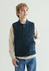CHALECO DENIM CON CREMALLERA