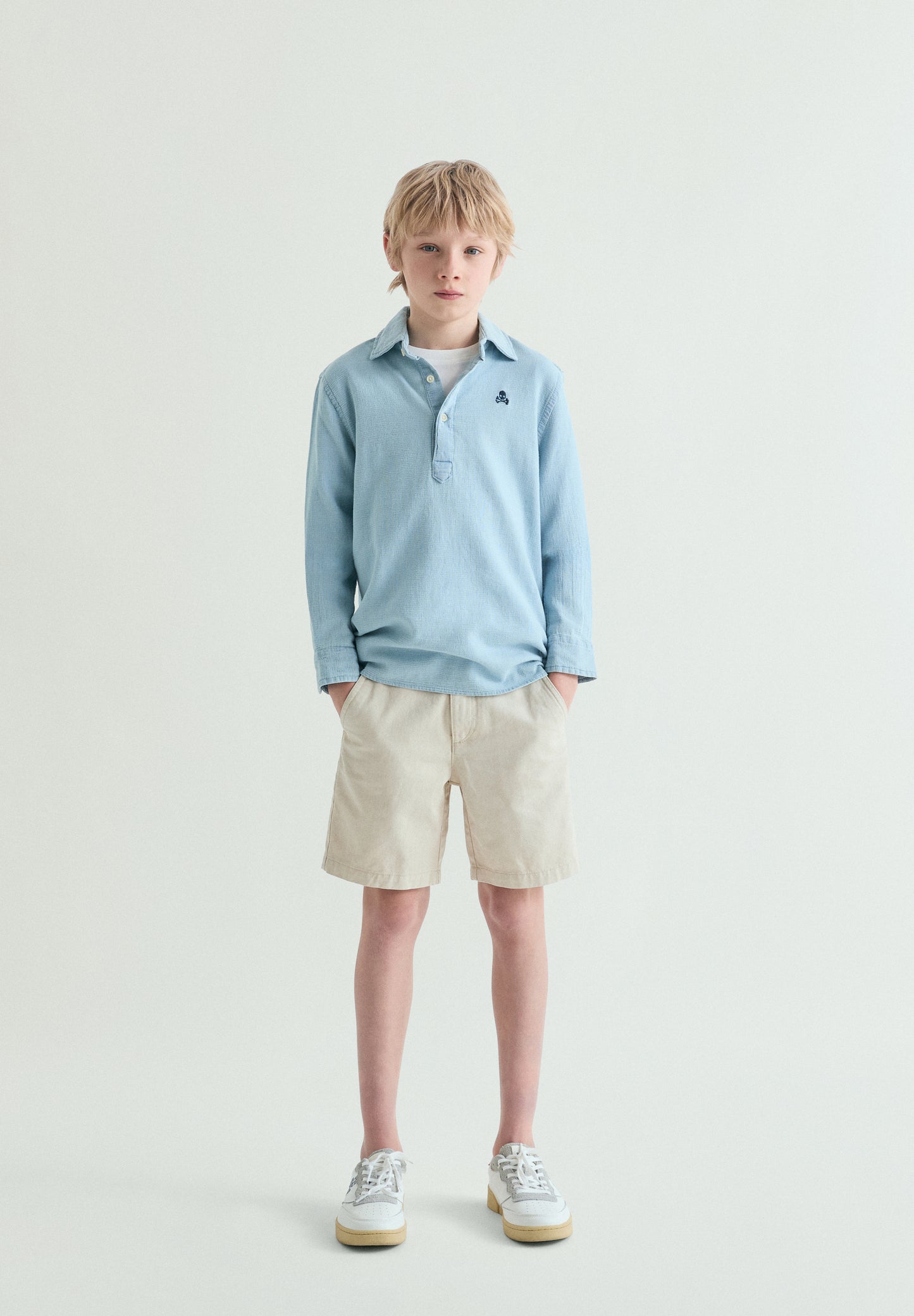 POLERA DENIM MANGA LARGA