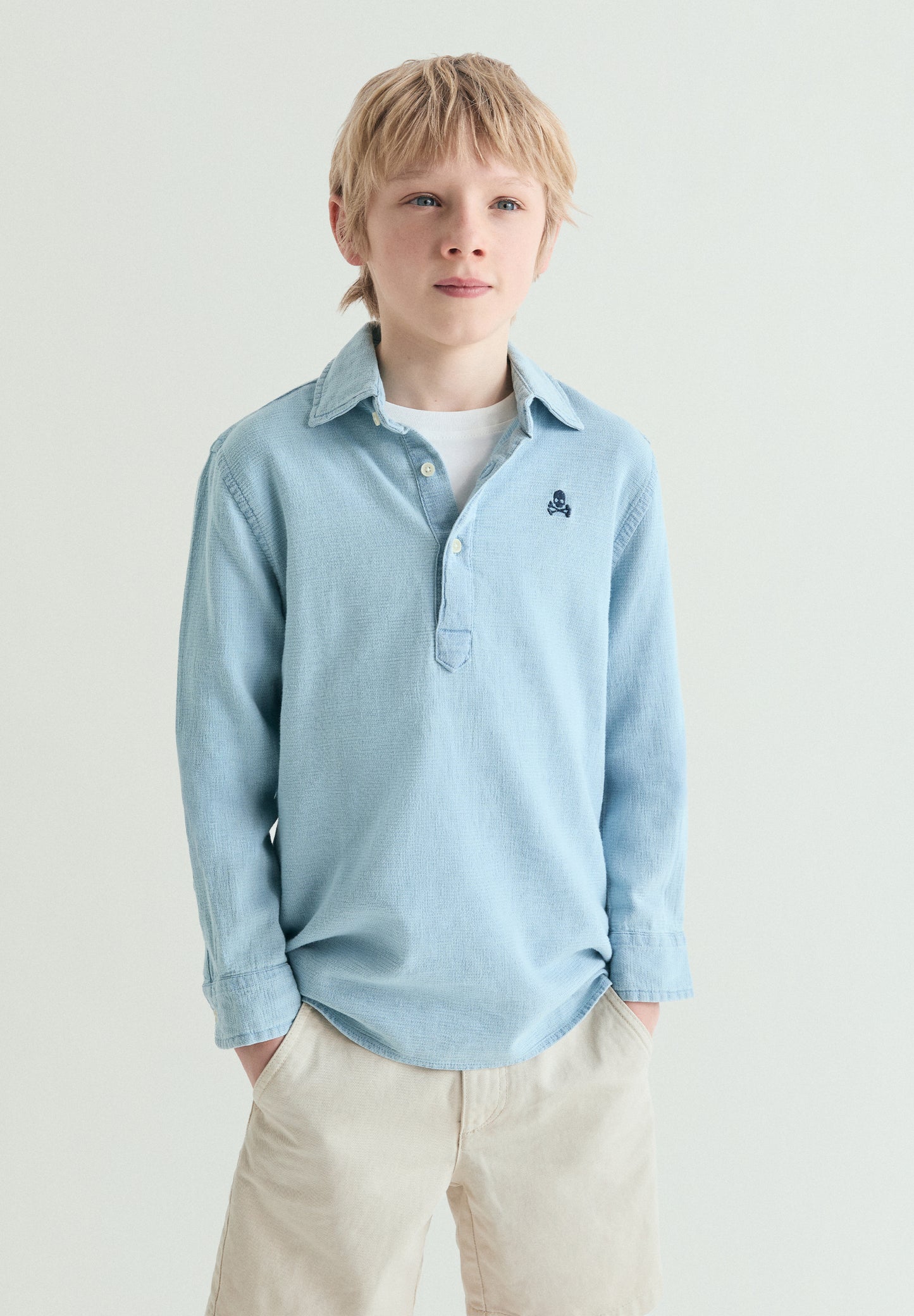 POLERA DENIM MANGA LARGA