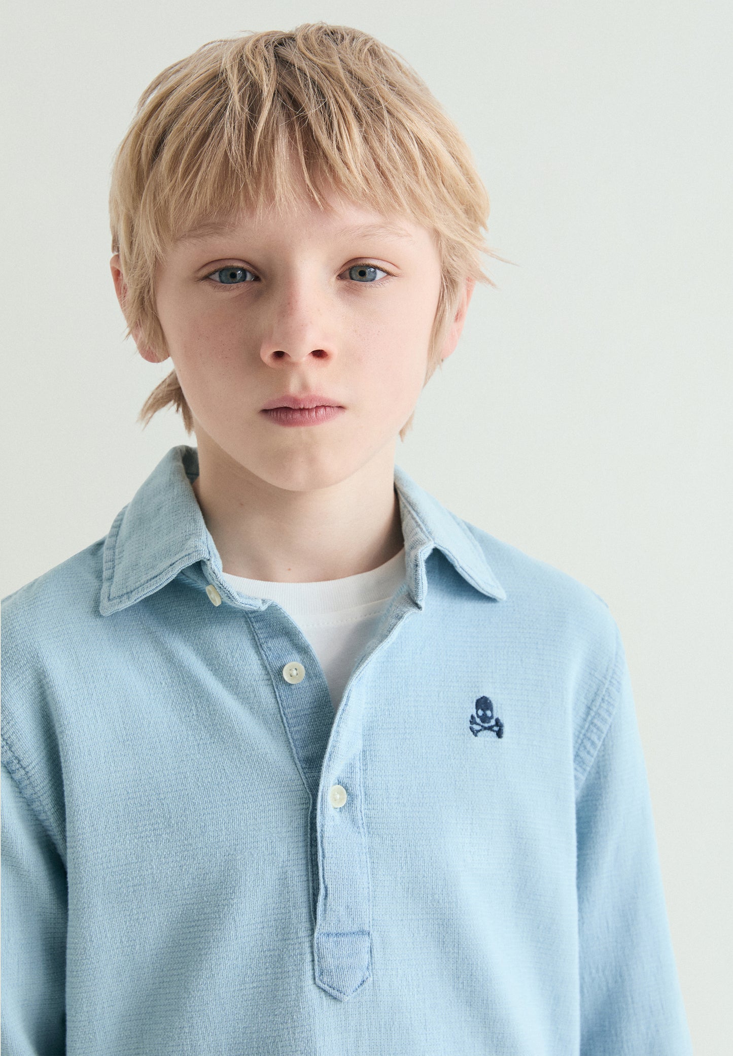 POLERA DENIM MANGA LARGA