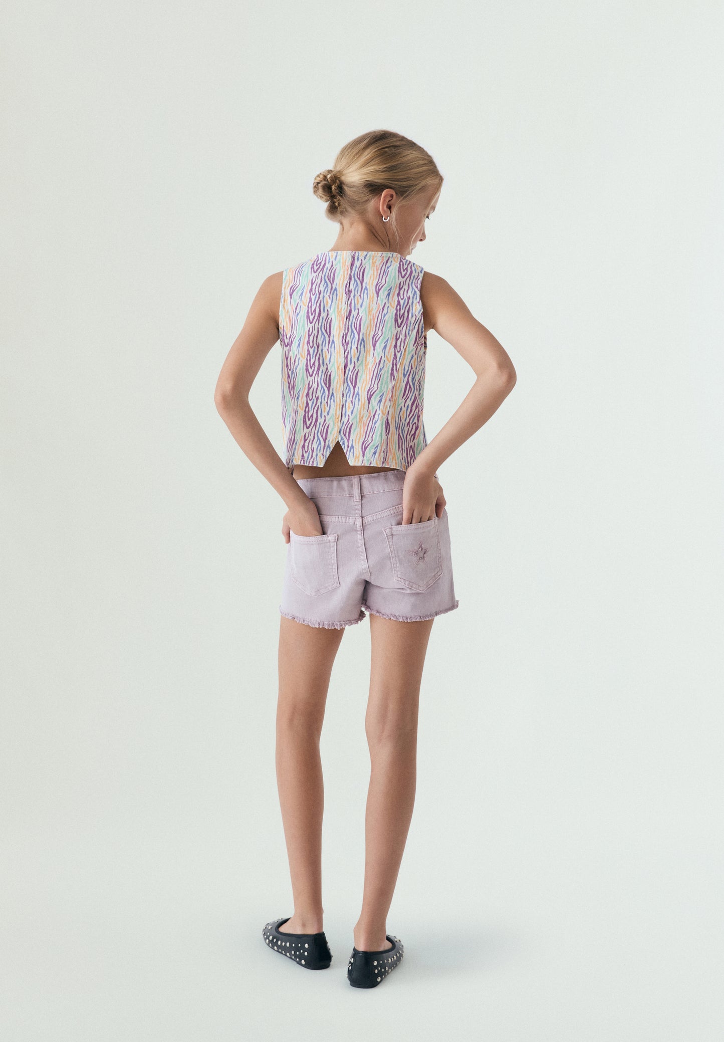 SHORTS DENIM EFECTO LAVADO