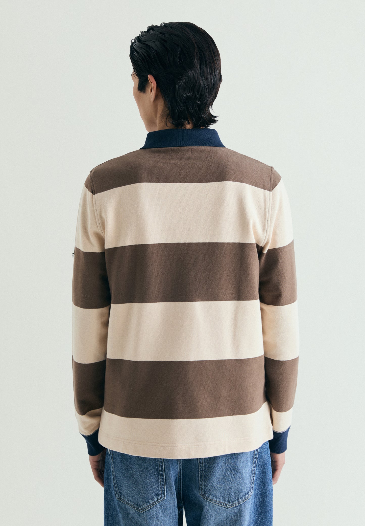 SUDADERA RAYAS CUELLO CONTRASTE