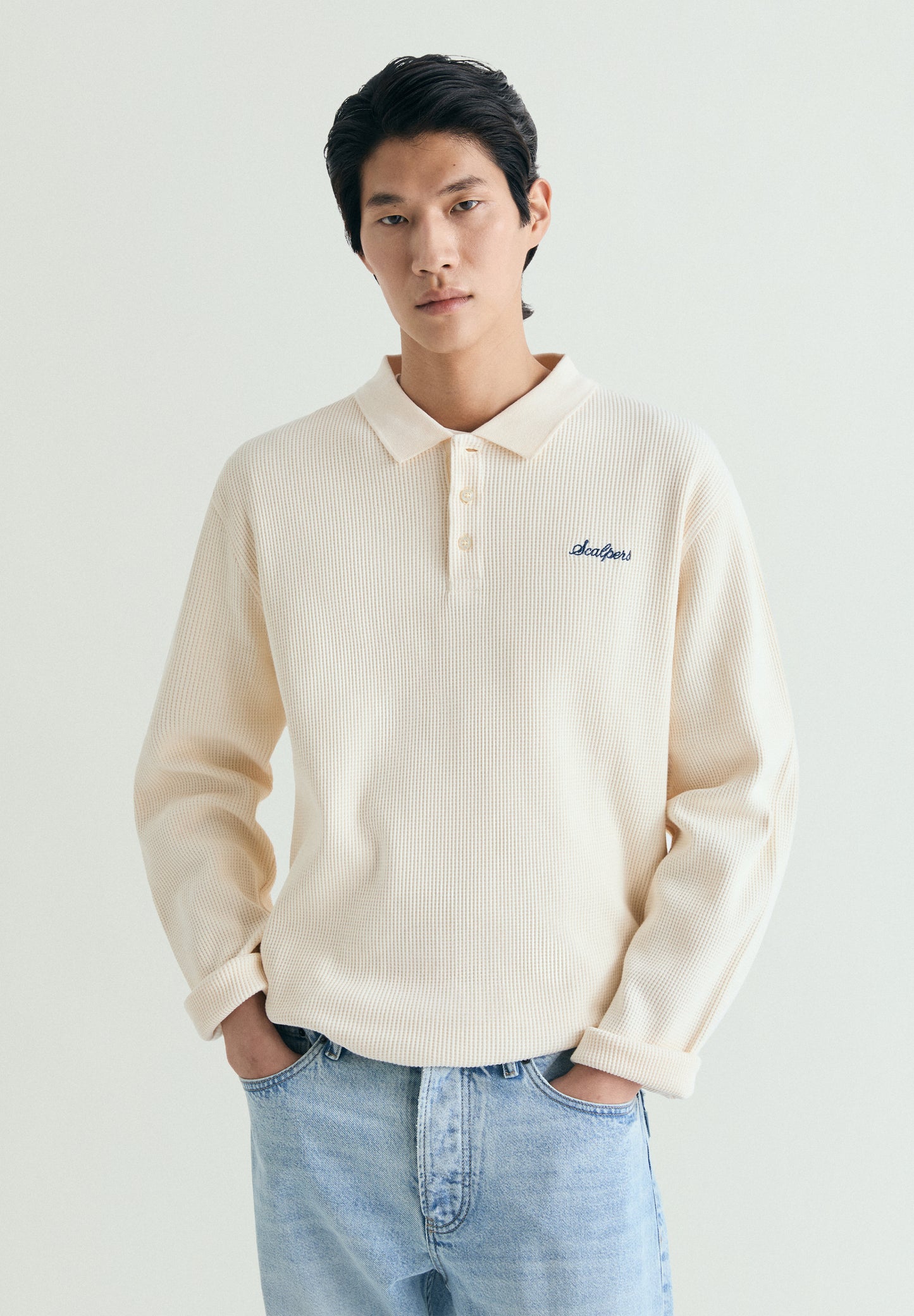 SUDADERA ESTILO POLO WAFFLE