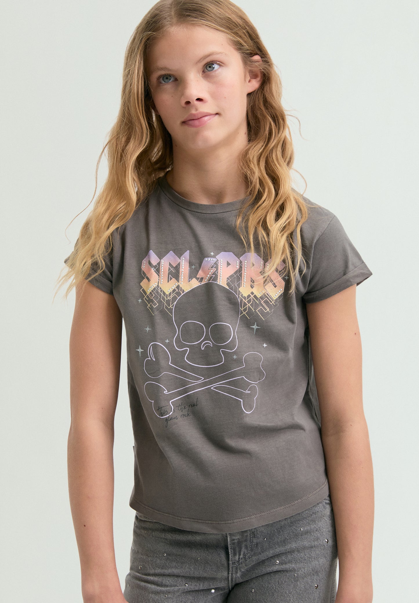 CAMISETA ESTAMPADA STRASS