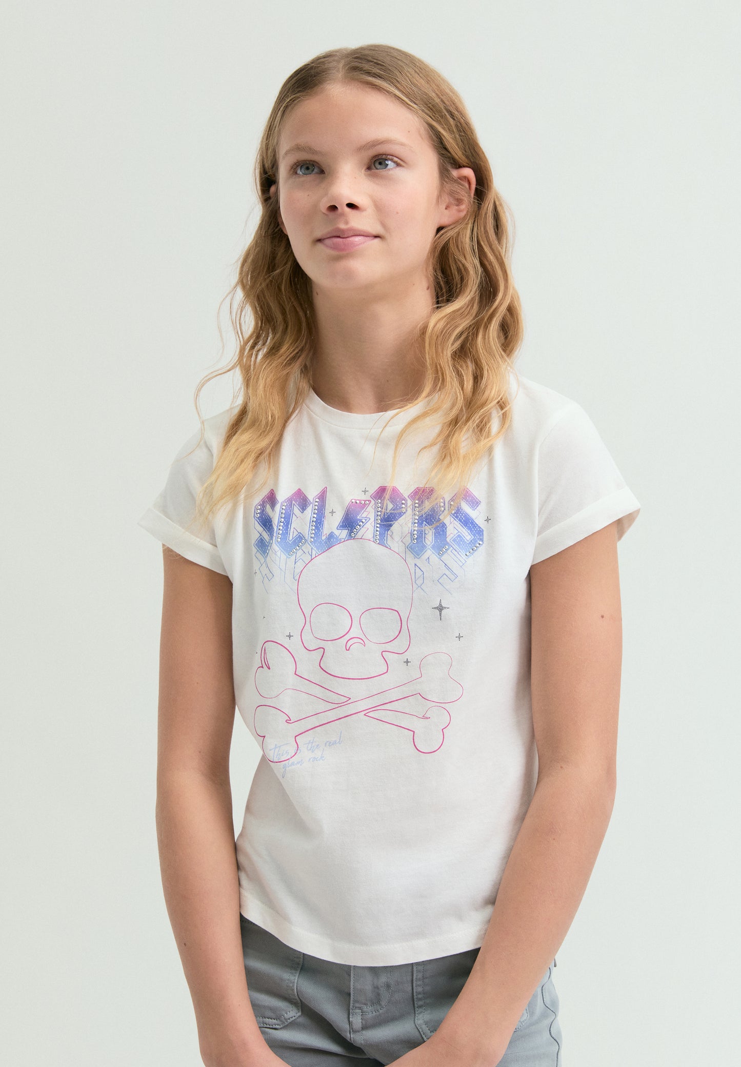 CAMISETA ESTAMPADA STRASS