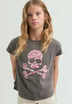 CAMISETA CALAVERA ANIMAL PRINT