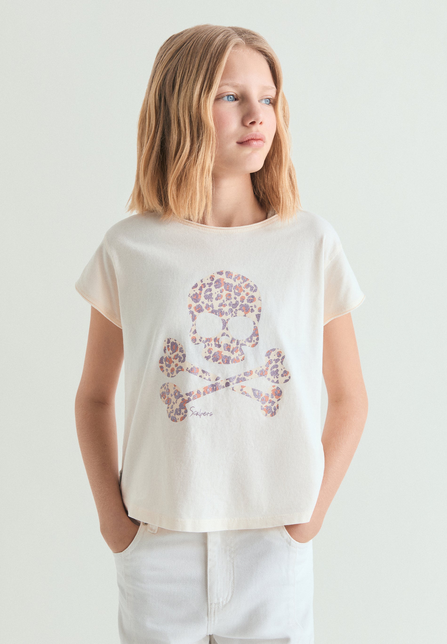 CAMISETA CALAVERA ANIMAL PRINT