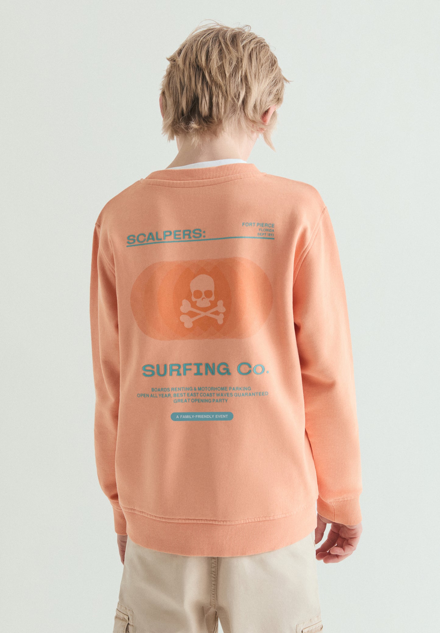 SUDADERA SIN CAPUCHA ESTAMPADA