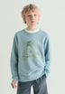 SUDADERA CALAVERA ESTAMPADA