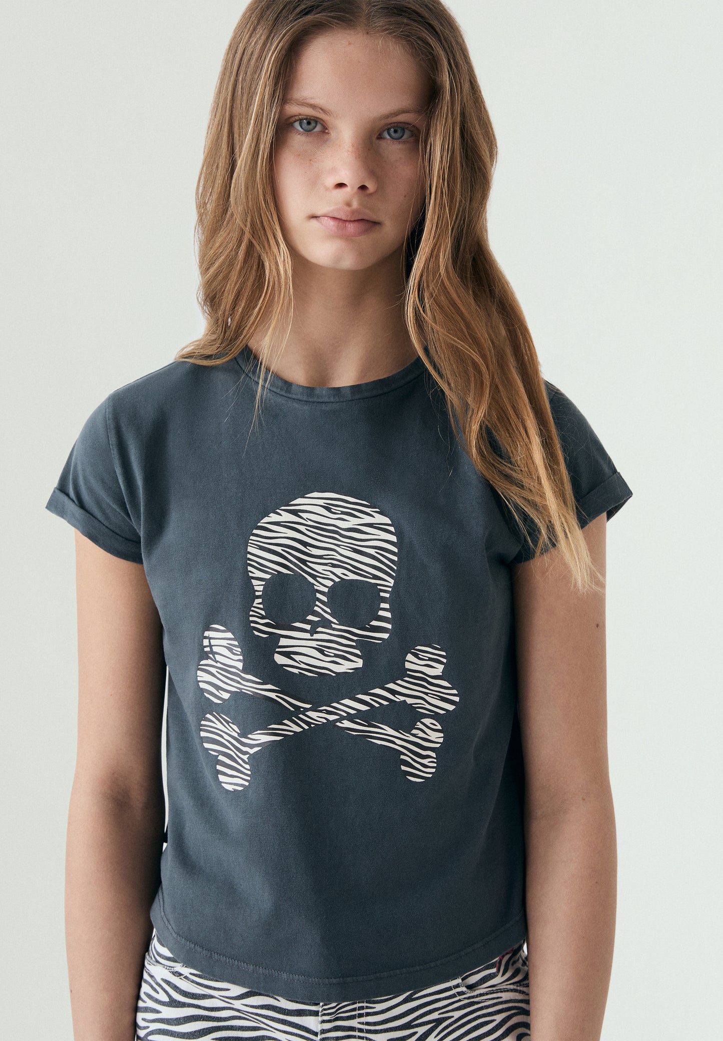 CAMISETA CALAVERA ANIMAL PRINT