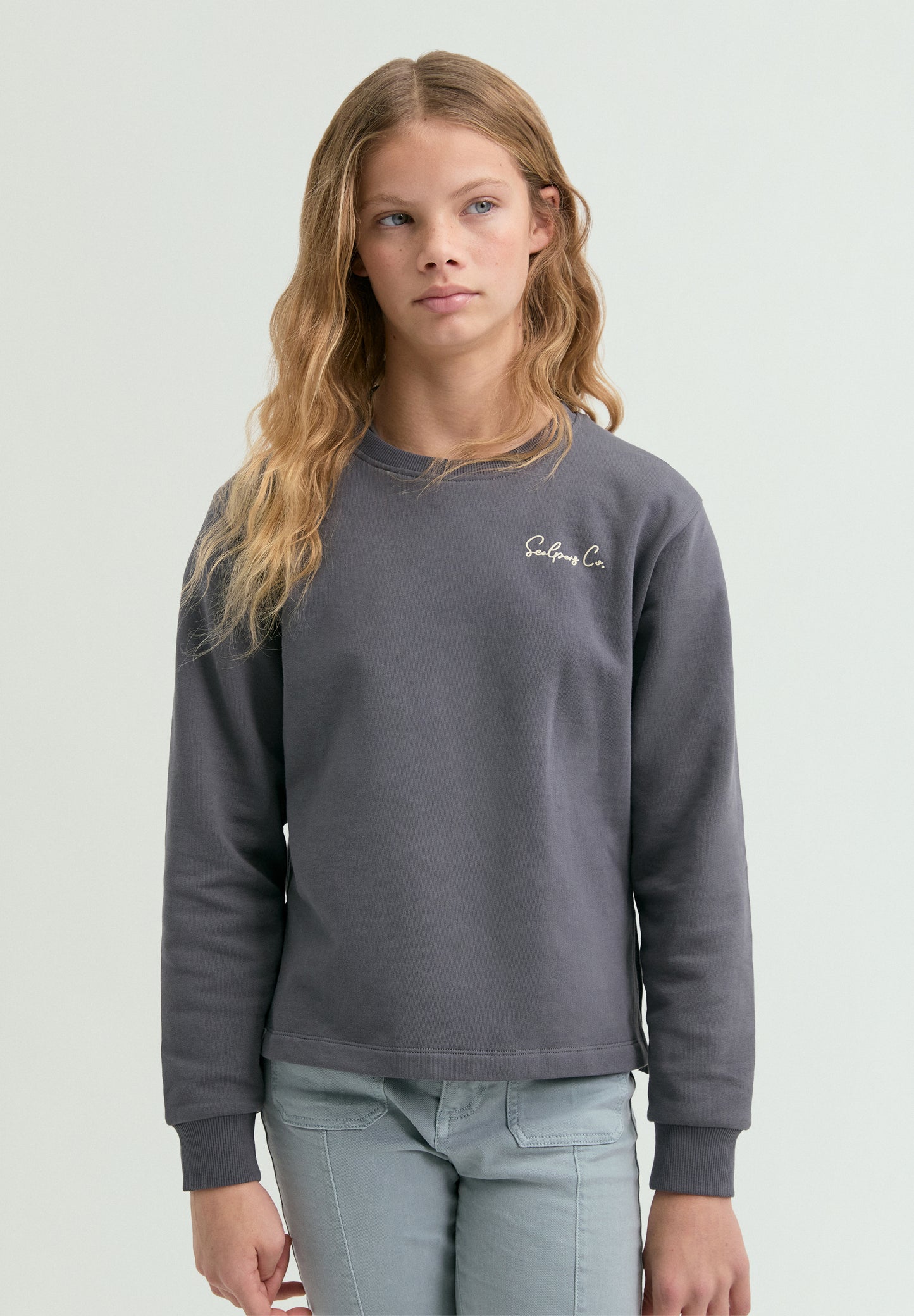 SUDADERA BORDADA CONTRASTE