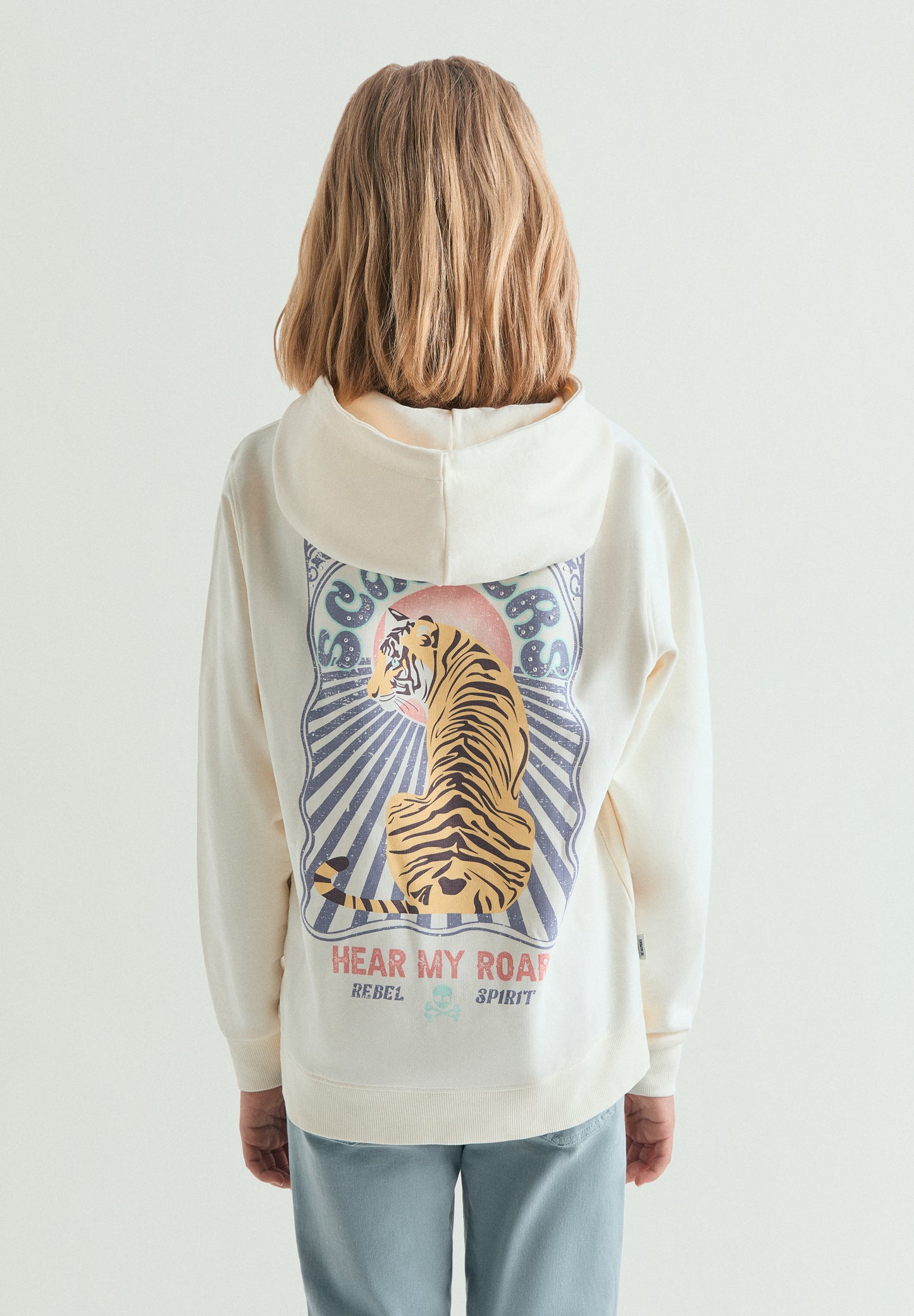 SUDADERA CON CAPUCHA ESTAMPADO TIGER